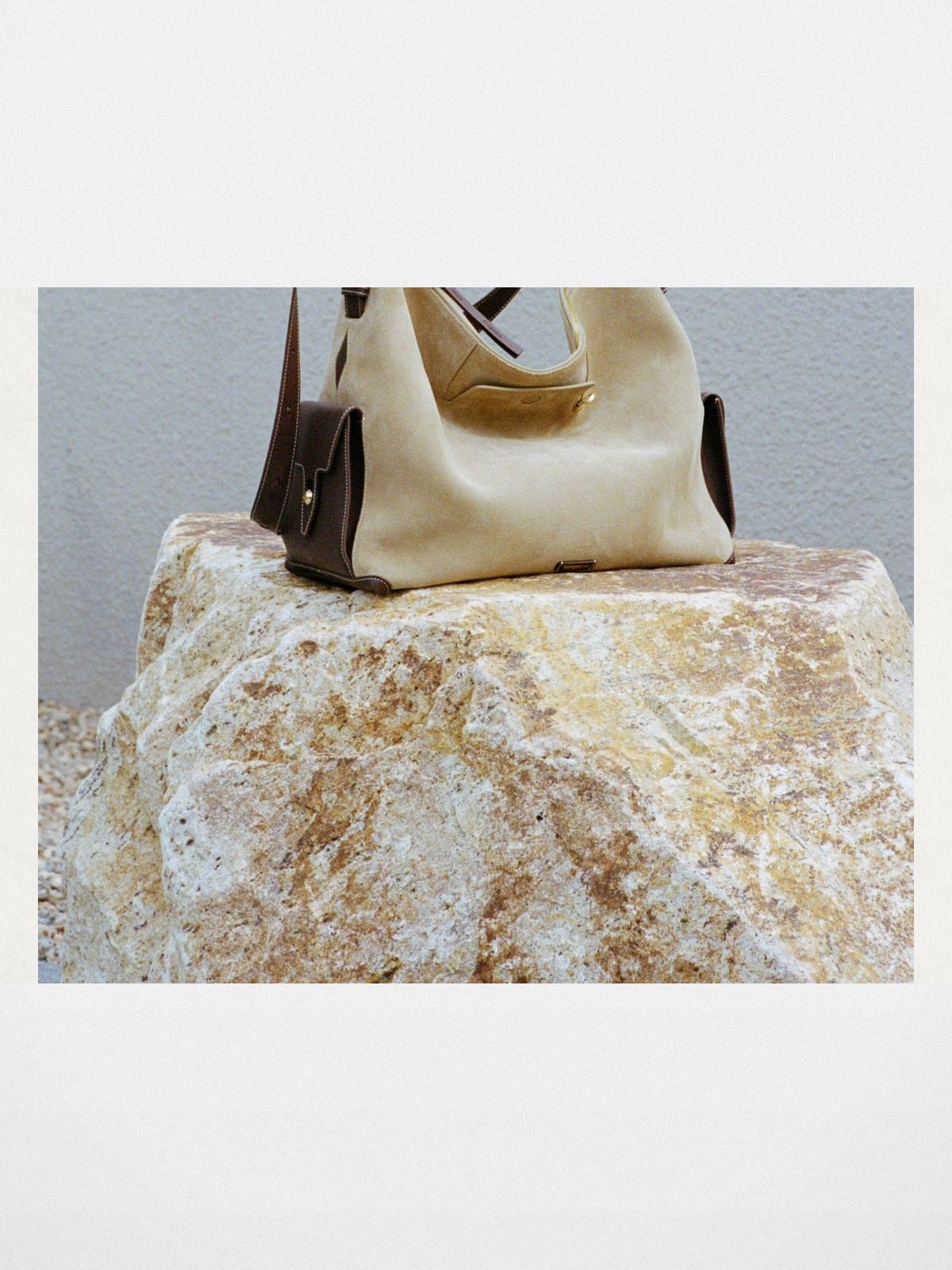 Songmont Large Capacity Travel Hobo Bag in Beige - Lifestyle