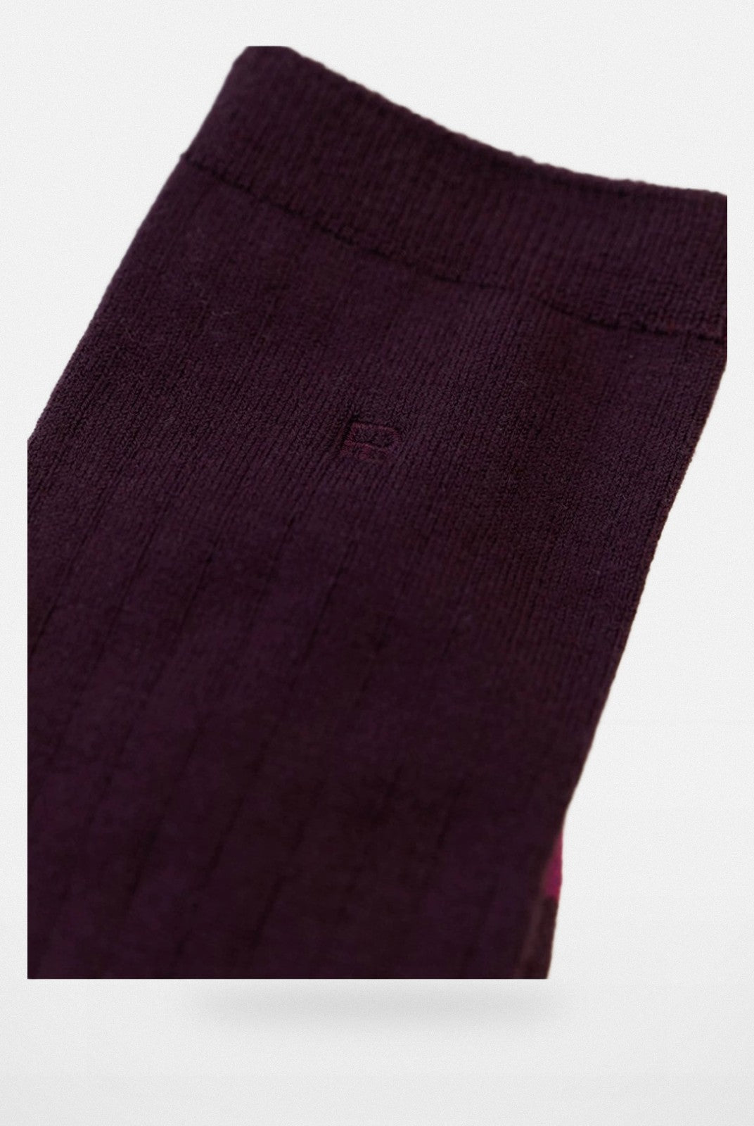 RandomPiece Color Block Wool Blend Socks in Burgundy