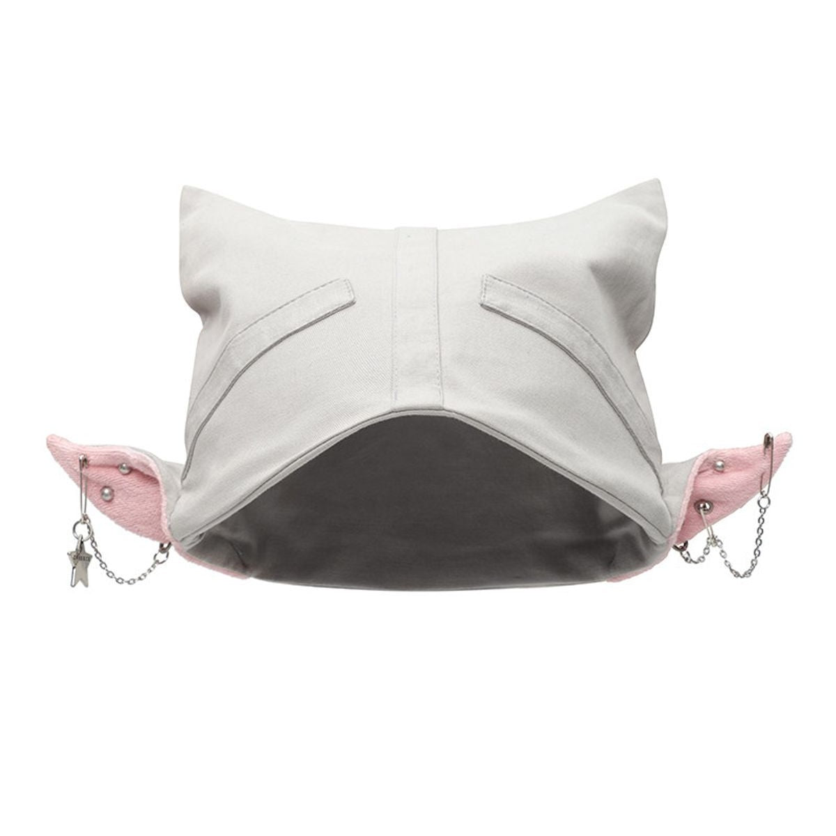 CFIERCE Chain Detail Elf Ear Hat in Gray