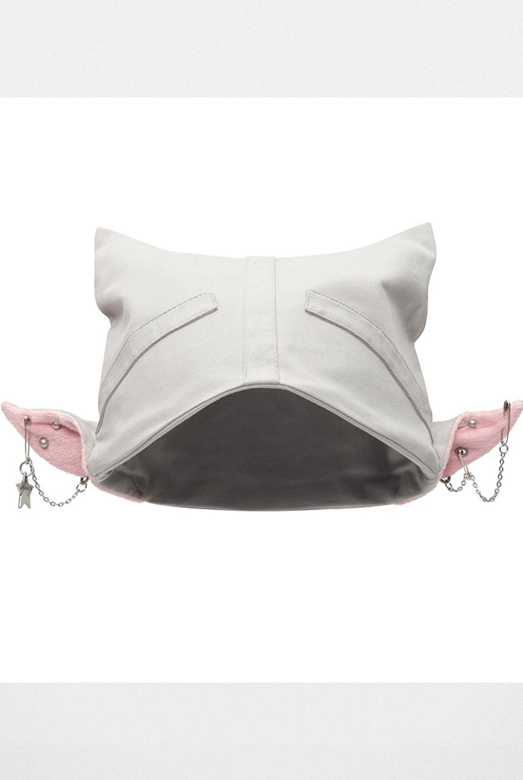 CFIERCE Chain Detail Elf Ear Hat in Gray