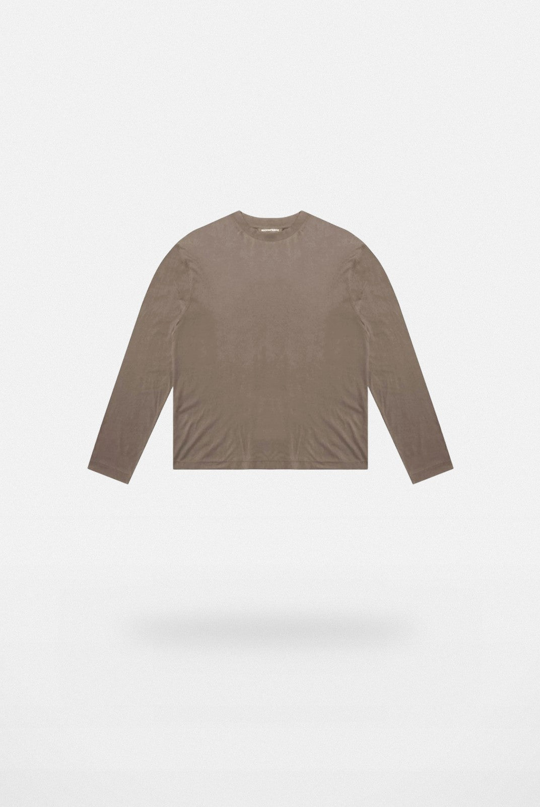 MASONPRINCE Lightweight Cotton Long Sleeve Tee in Beige
