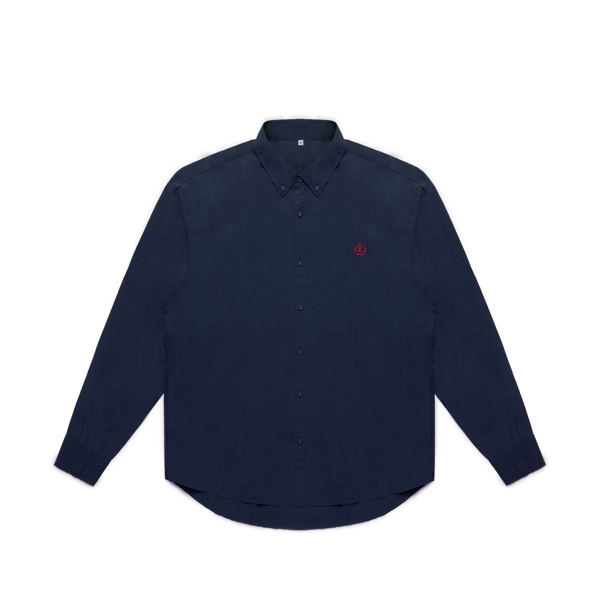 MASONPRINCE Washed Cotton Badge Shirt Jacket in Navy Blue