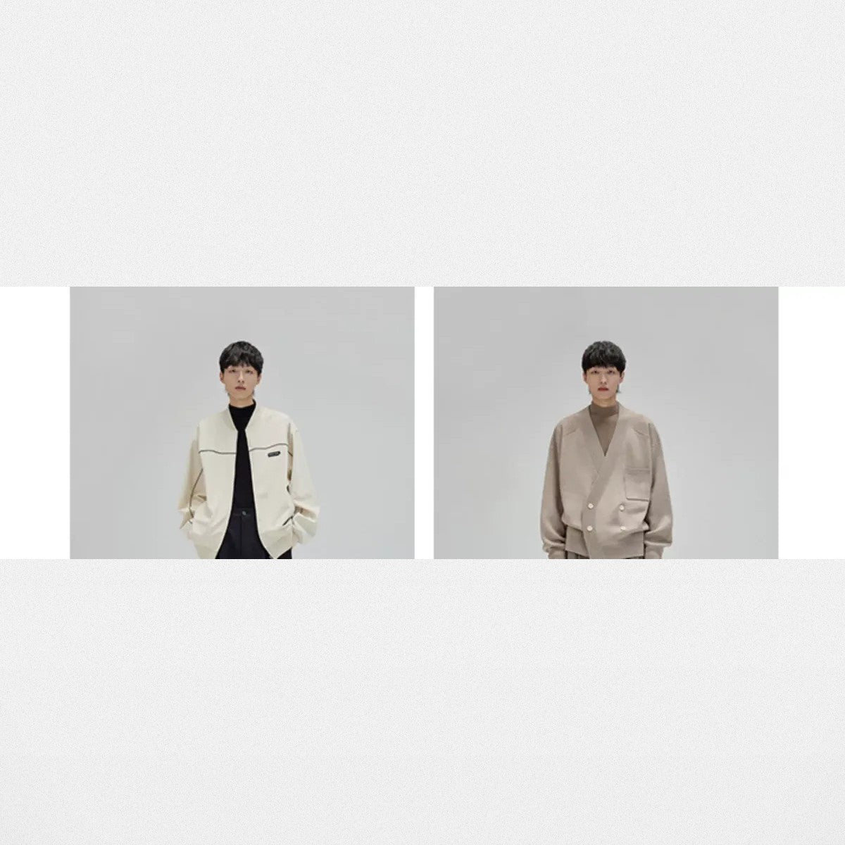 NANS Foldable High Neck Warm Tee in Black - On Model