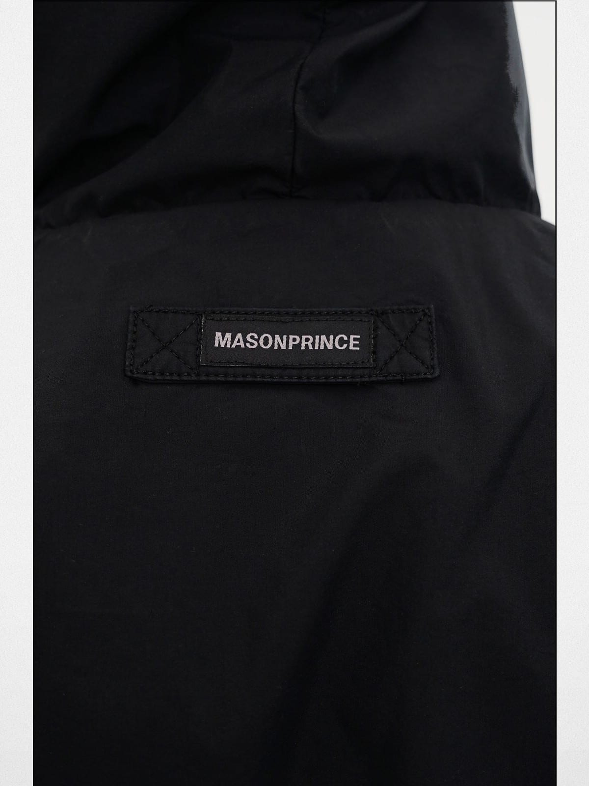 MasonPrince Reversible Leopard Hooded Jacket in Black - Detail