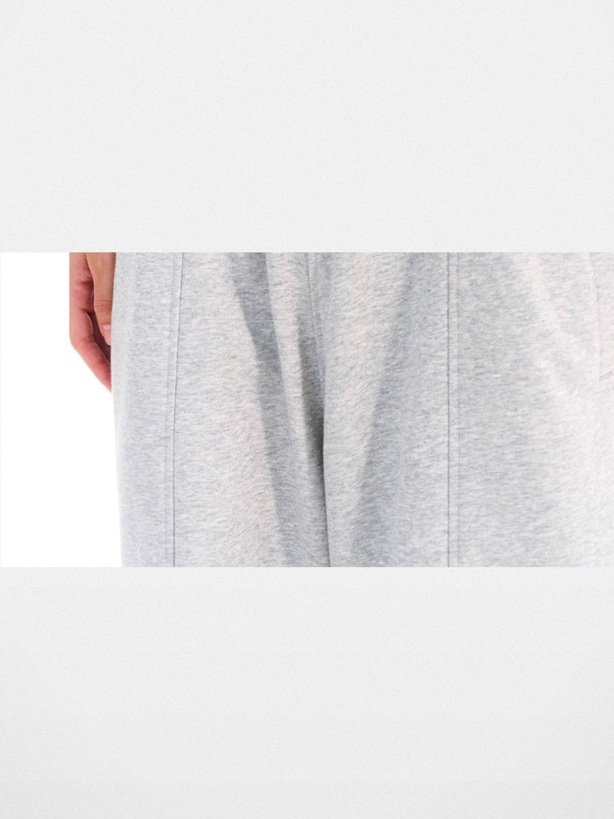 BLINDNOPLAN Curved Seam Wide Leg Sweatpants in Gray - Detail