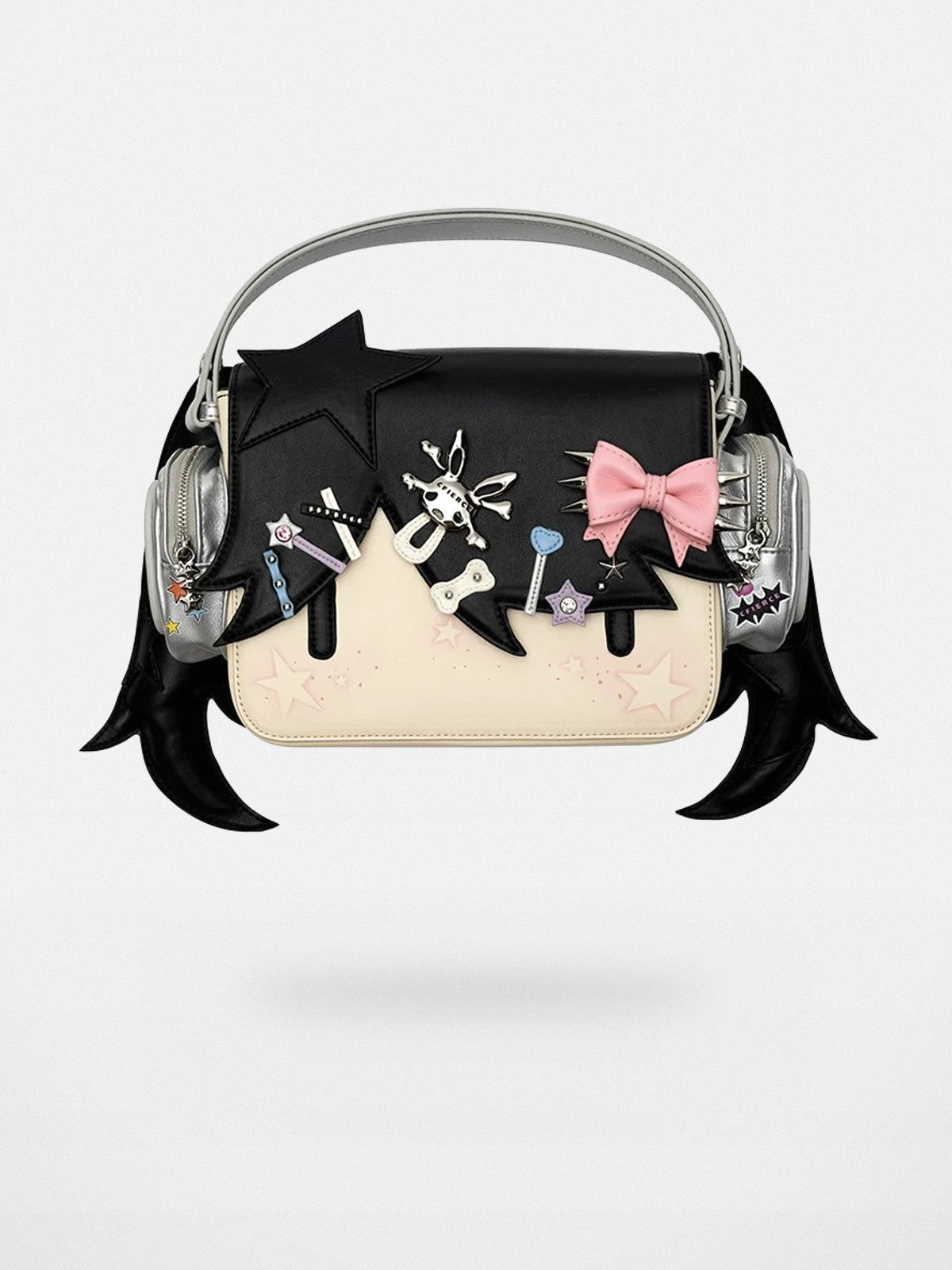 CFIERCE Girl with Headphones Graphic Crossbody in Black