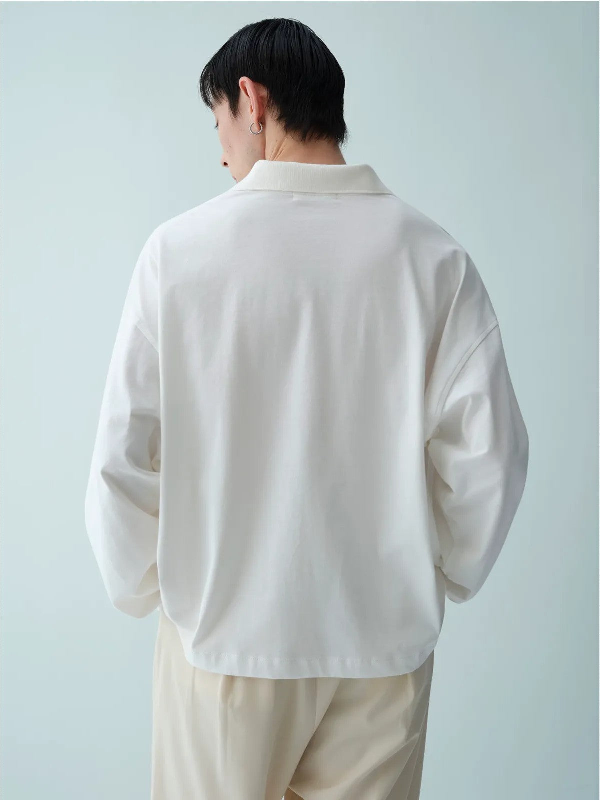 ROYA Long Staple Cotton Polo Shirt in White