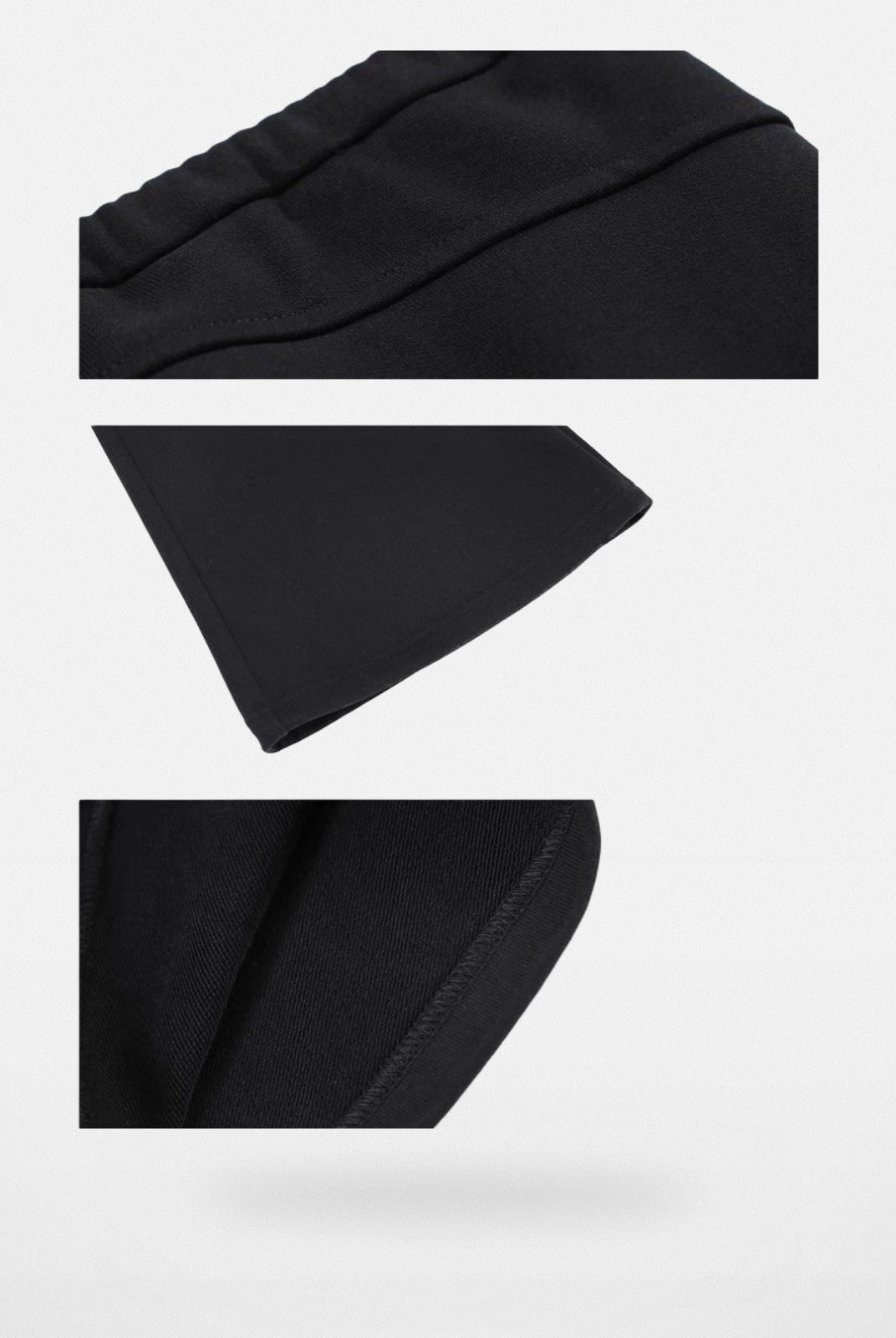 ARISEISM Low Rise Micro Flare Sweatpants in Black - Detail