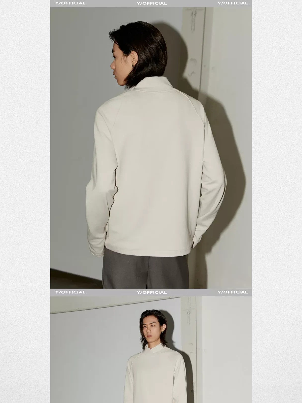 Y OFFICIAL Raglan High Neck Thermal Top