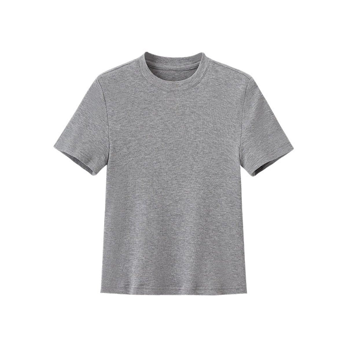 Acsense Studio Brushed Structured Shoulder Tee in Gray