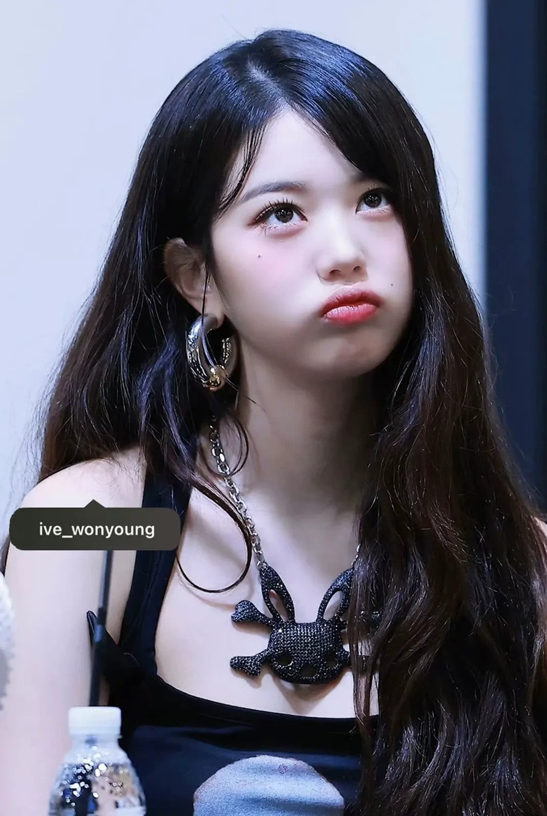 CFIERCE Rabbit Skull Necklace in Black - On Model