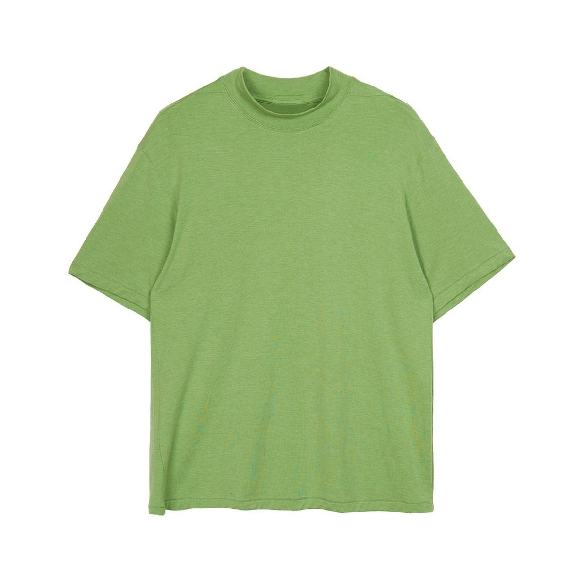 Simple Project Merino Wool Blend Mock Neck T Shirt in Green
