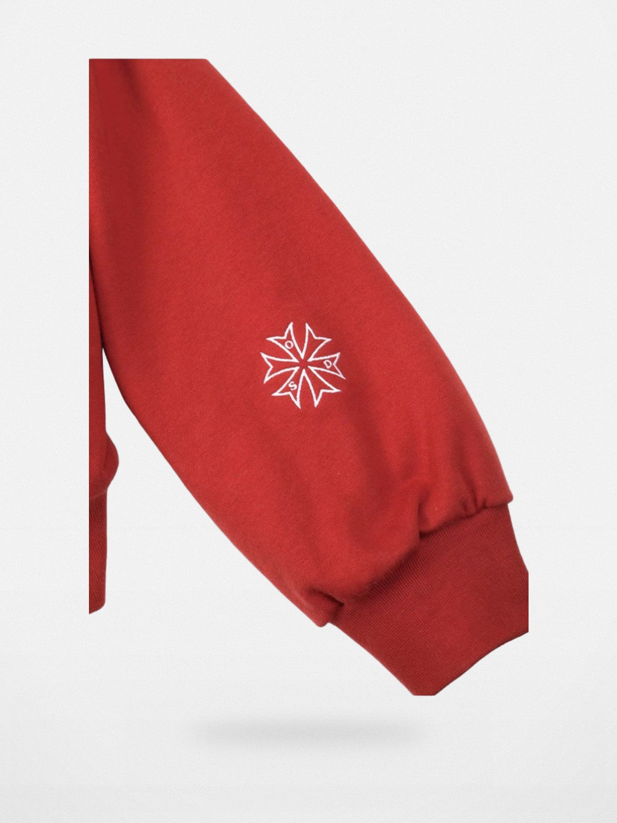 SOD Reversible Rhinestone Zip Hoodie in Red - Detail