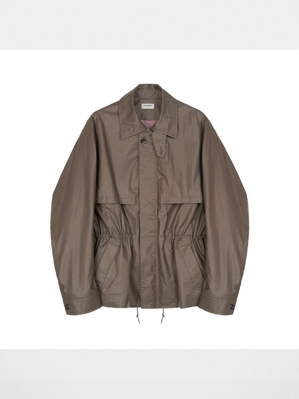 Simple Project Coated Cotton Hunting Jacket in Beige