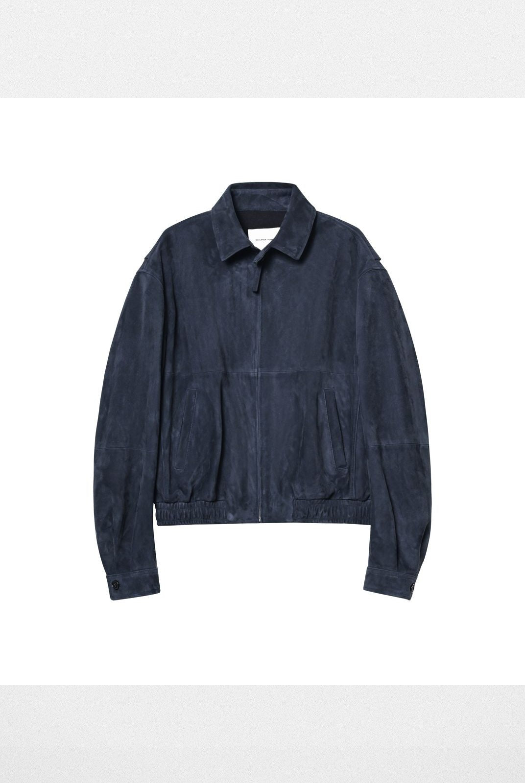Roolrren Homme Wool Lined Ethiopian Sheepskin Jacket in Navy Blue