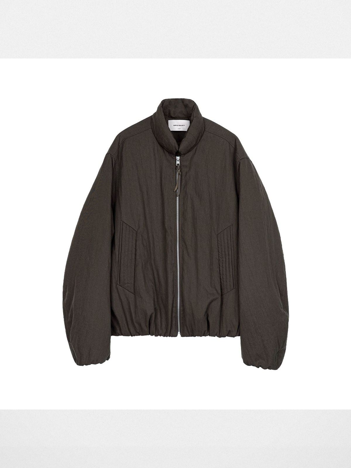 Simple Project Stand Collar 3M Thinsulate Puffer in Olive