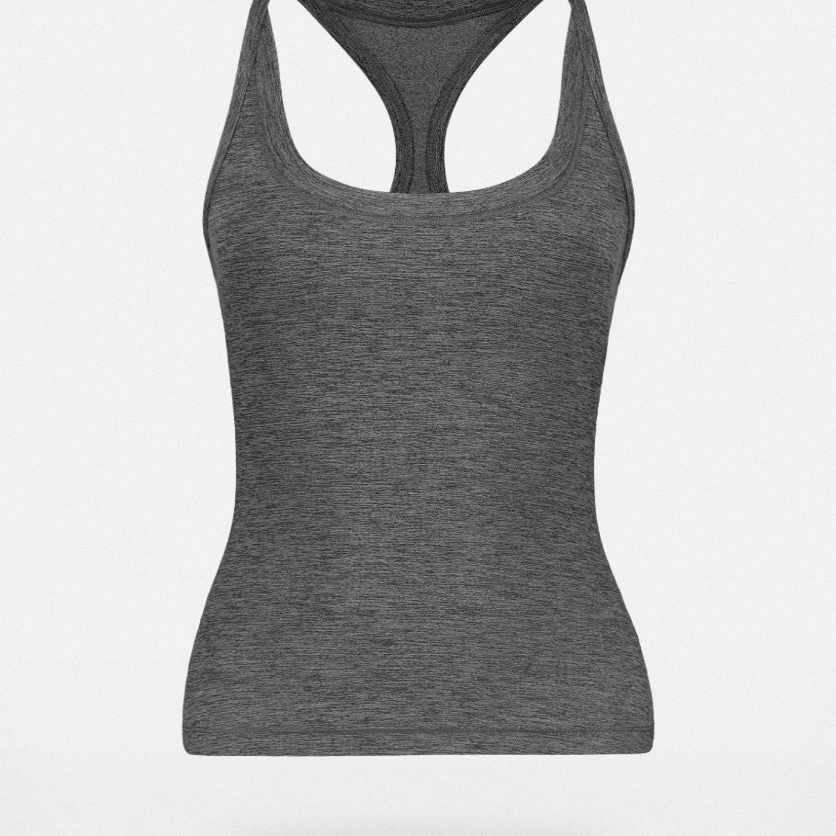 FaxCopyExpress Long U Cut Racer Tank in Gray
