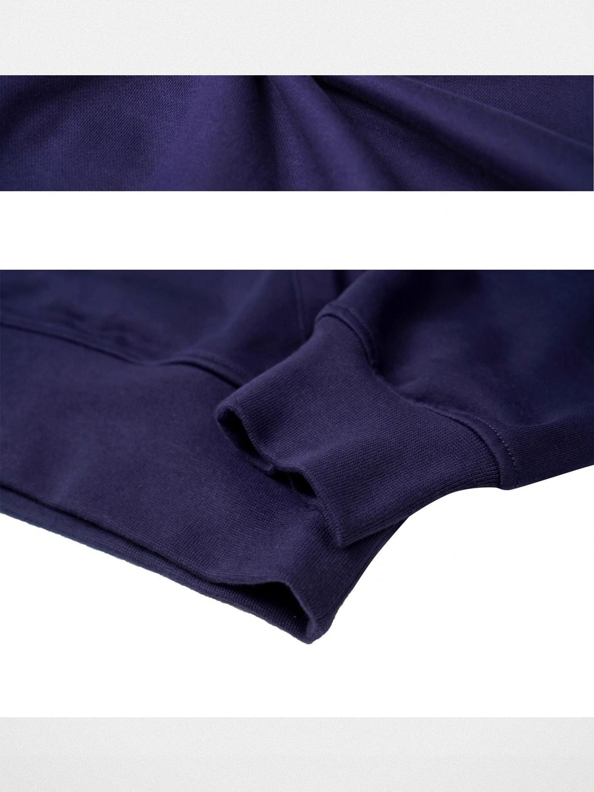 SOD Embroidered Padded Shoulder Hoodie in Blue - Detail