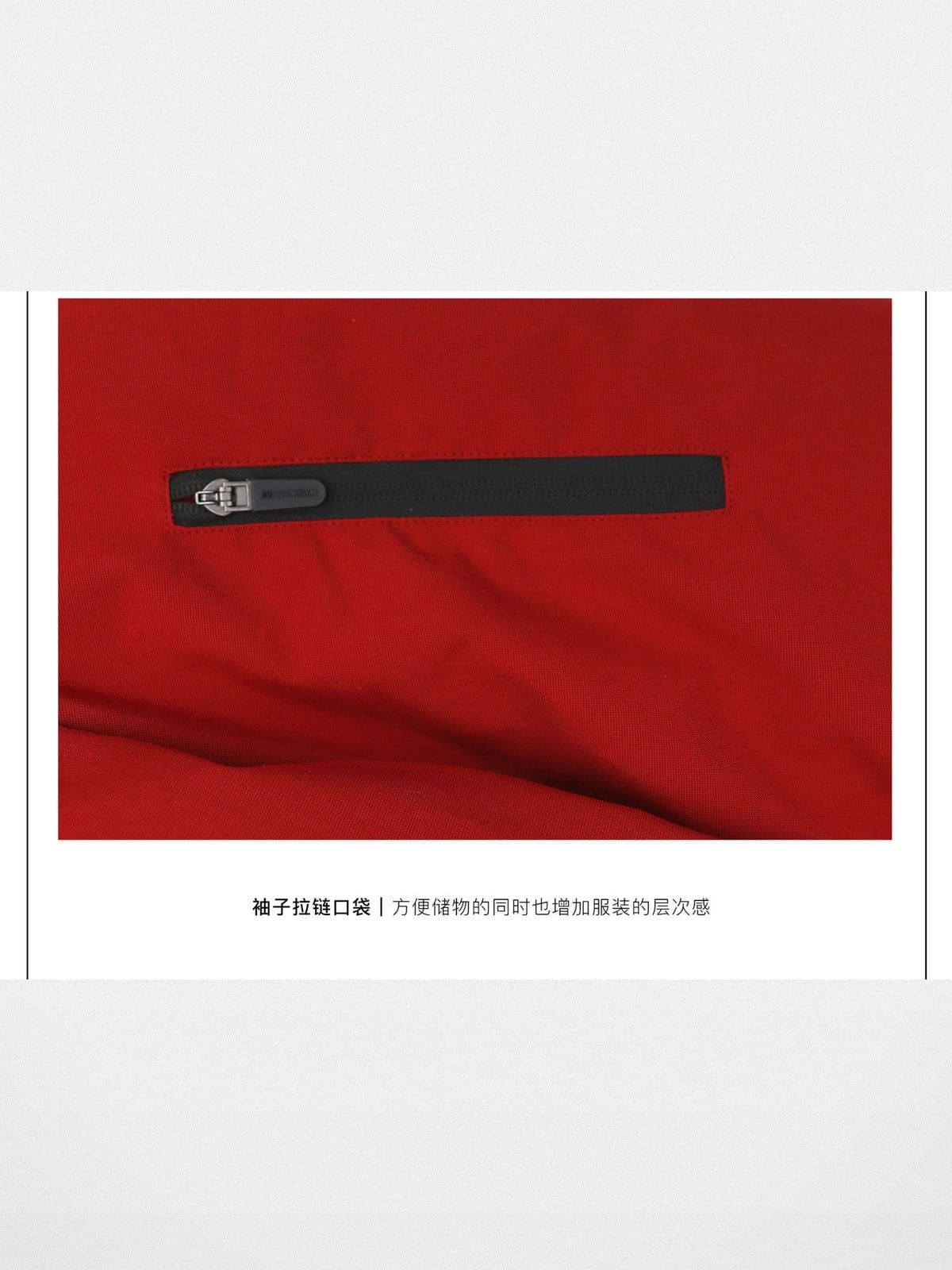 MasonPrince Waterproof Soft Shell Parka in Red - Detail