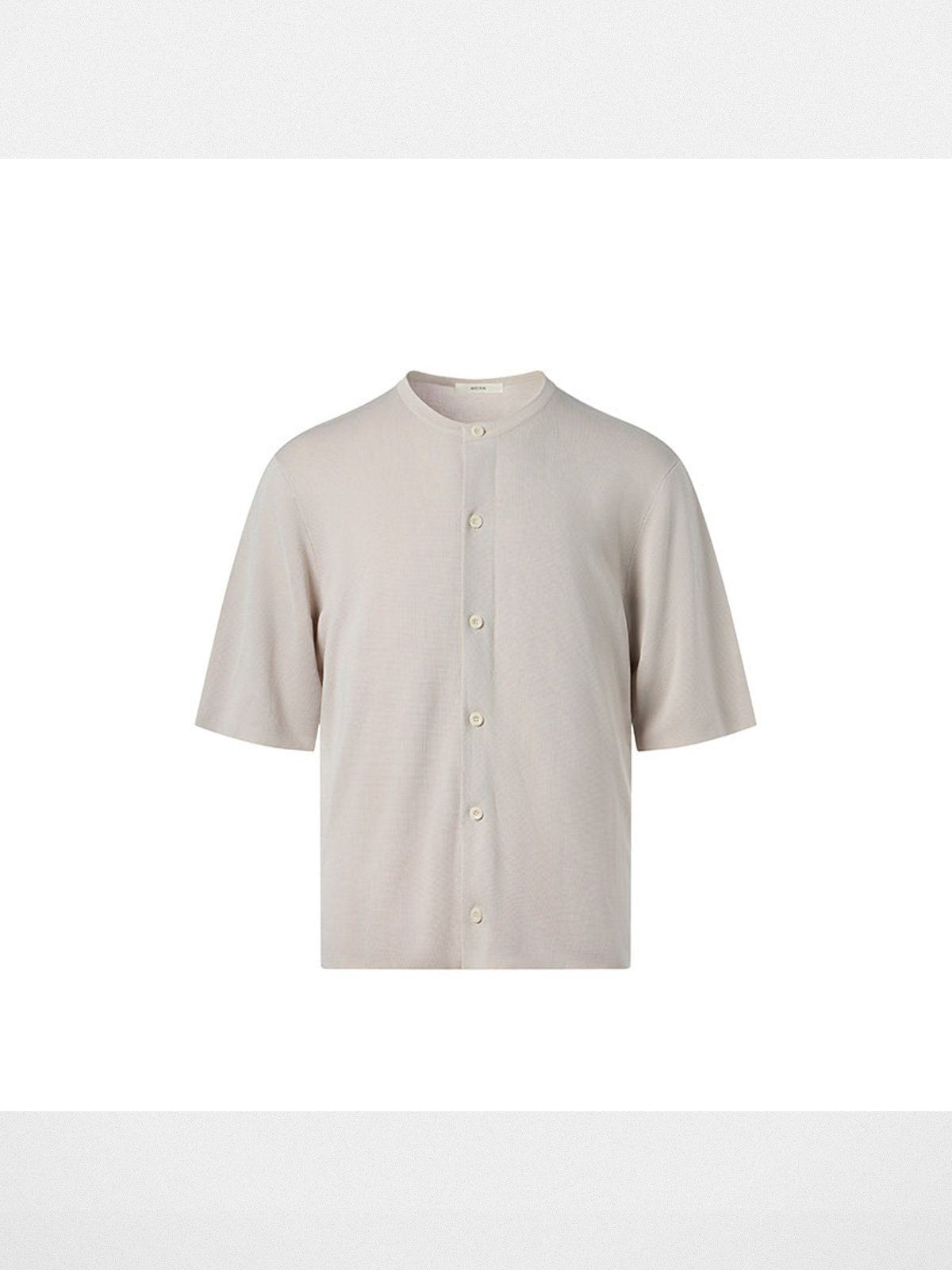 ROYA Lyocell Short Sleeve Cardigan in Beige