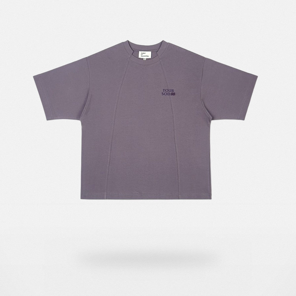 SOD Online Store Deconstructed Panel Cotton T Shirt in Purple
