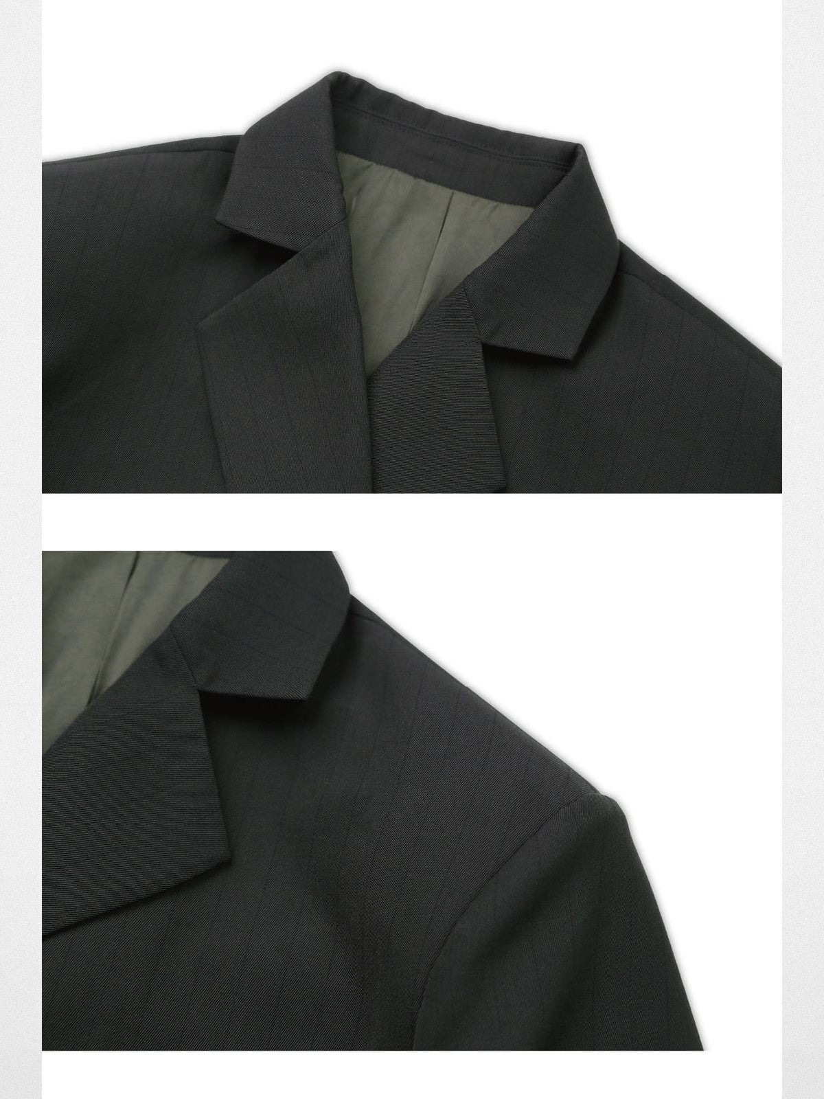 SOD Deconstructed Asymmetric Wool Blazer in Black - Detail