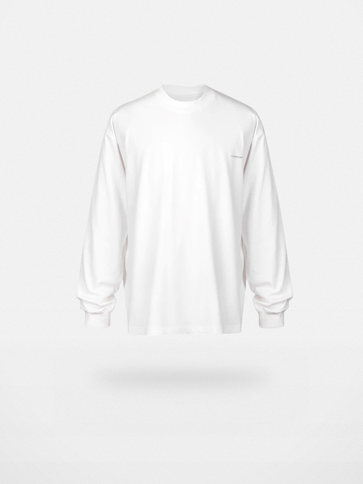 VLABMADE Boxy Cotton Long Sleeve T Shirt in White