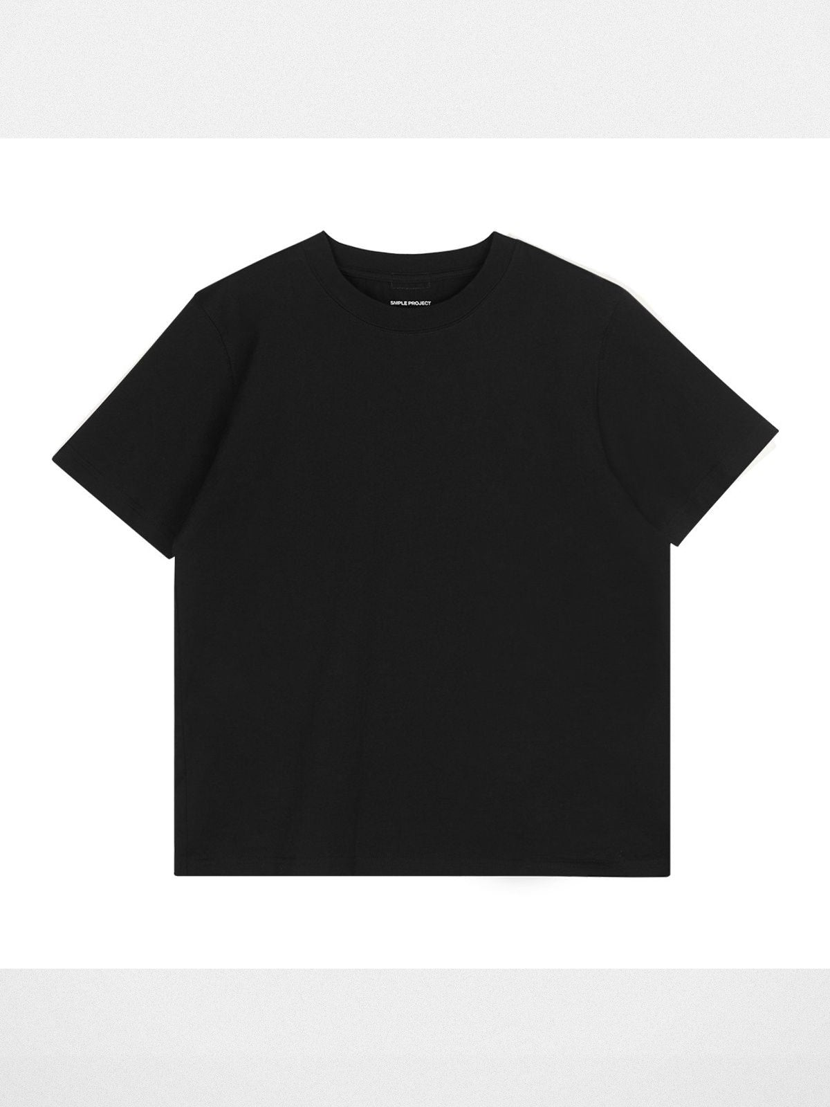 Simple Project Pure Cotton Daily T Shirt in Black