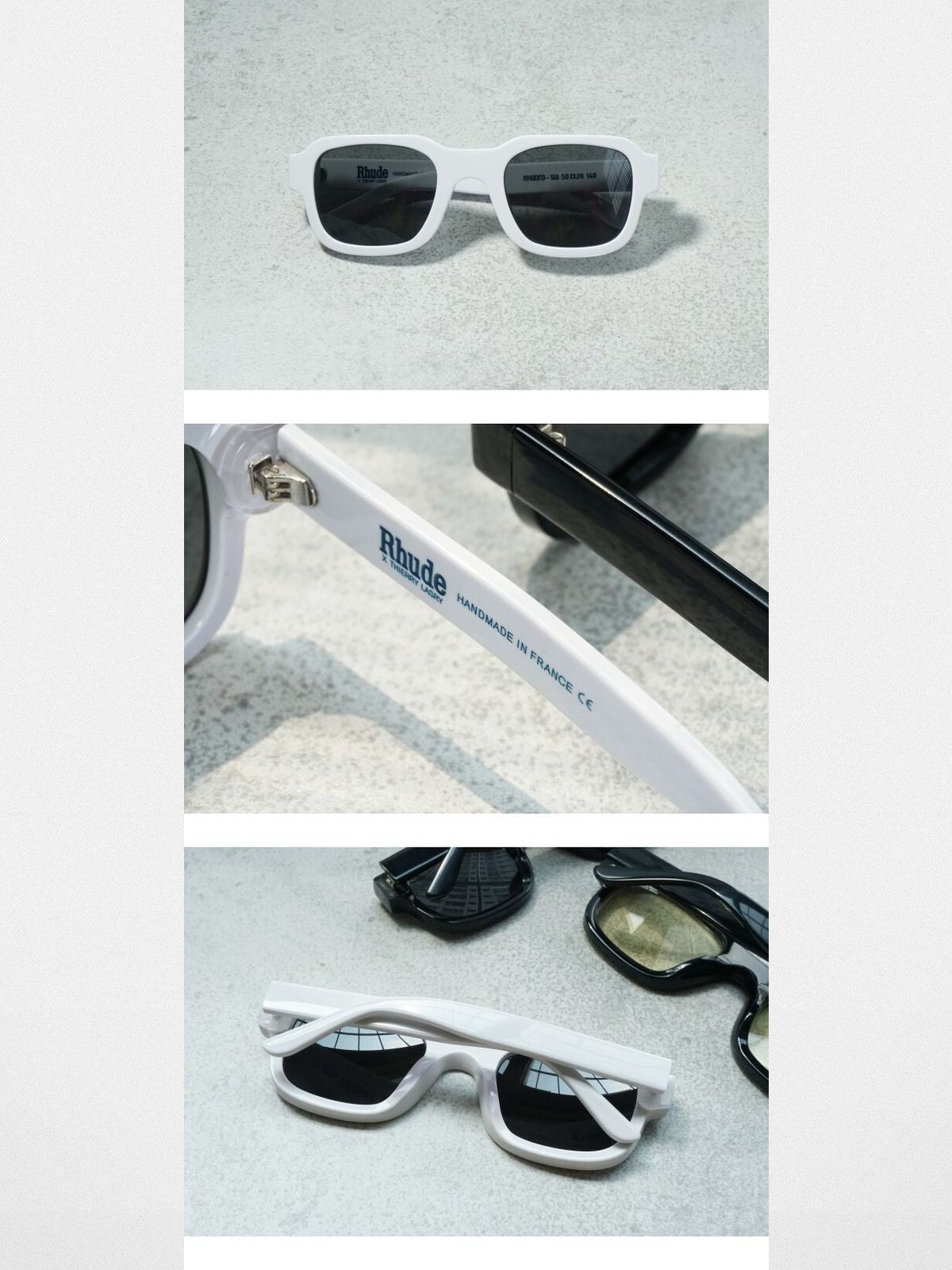 FUTURE UPDATE Rectangular Acetate Sunglasses in White