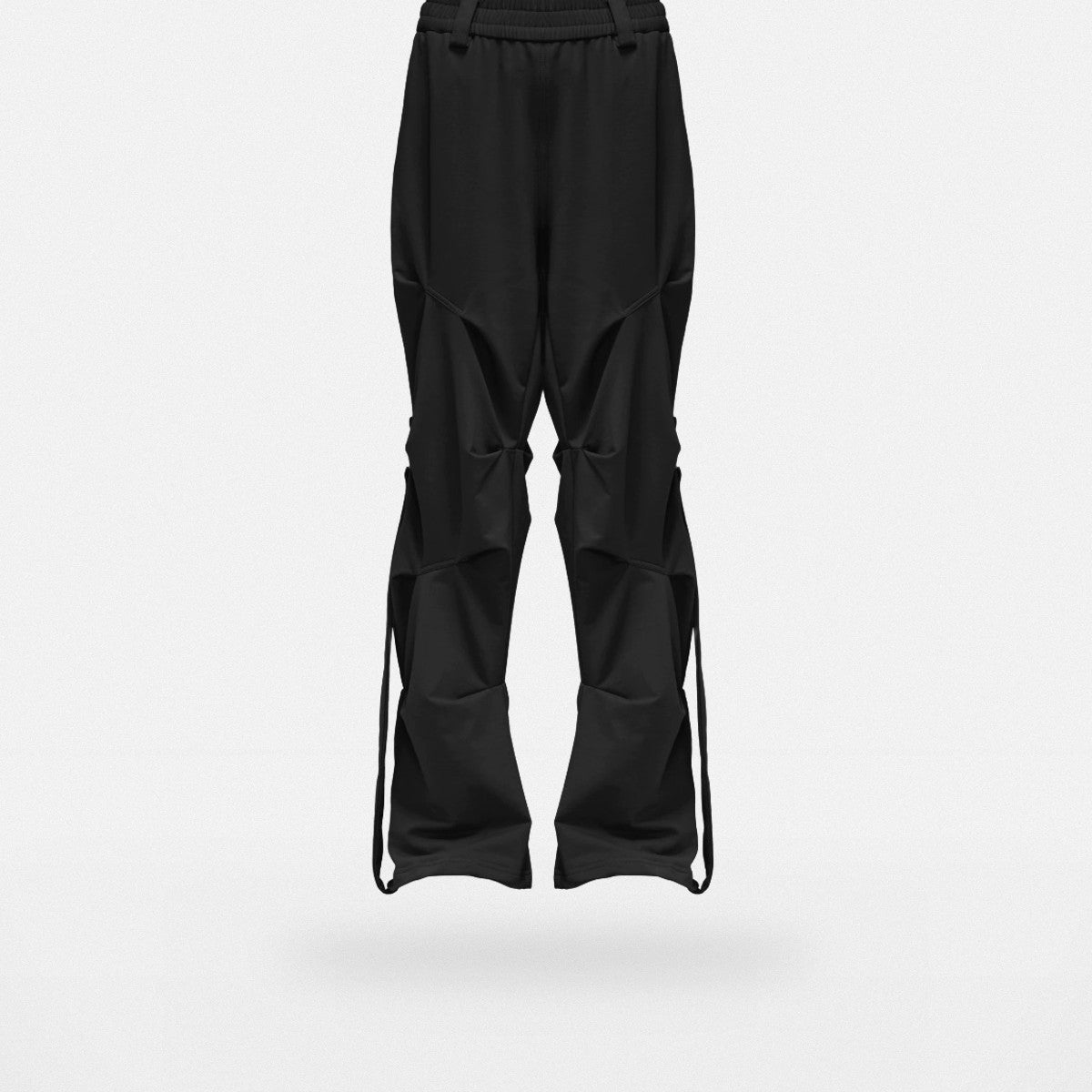 LOSTCTRL Ruched Panel Pants in Black