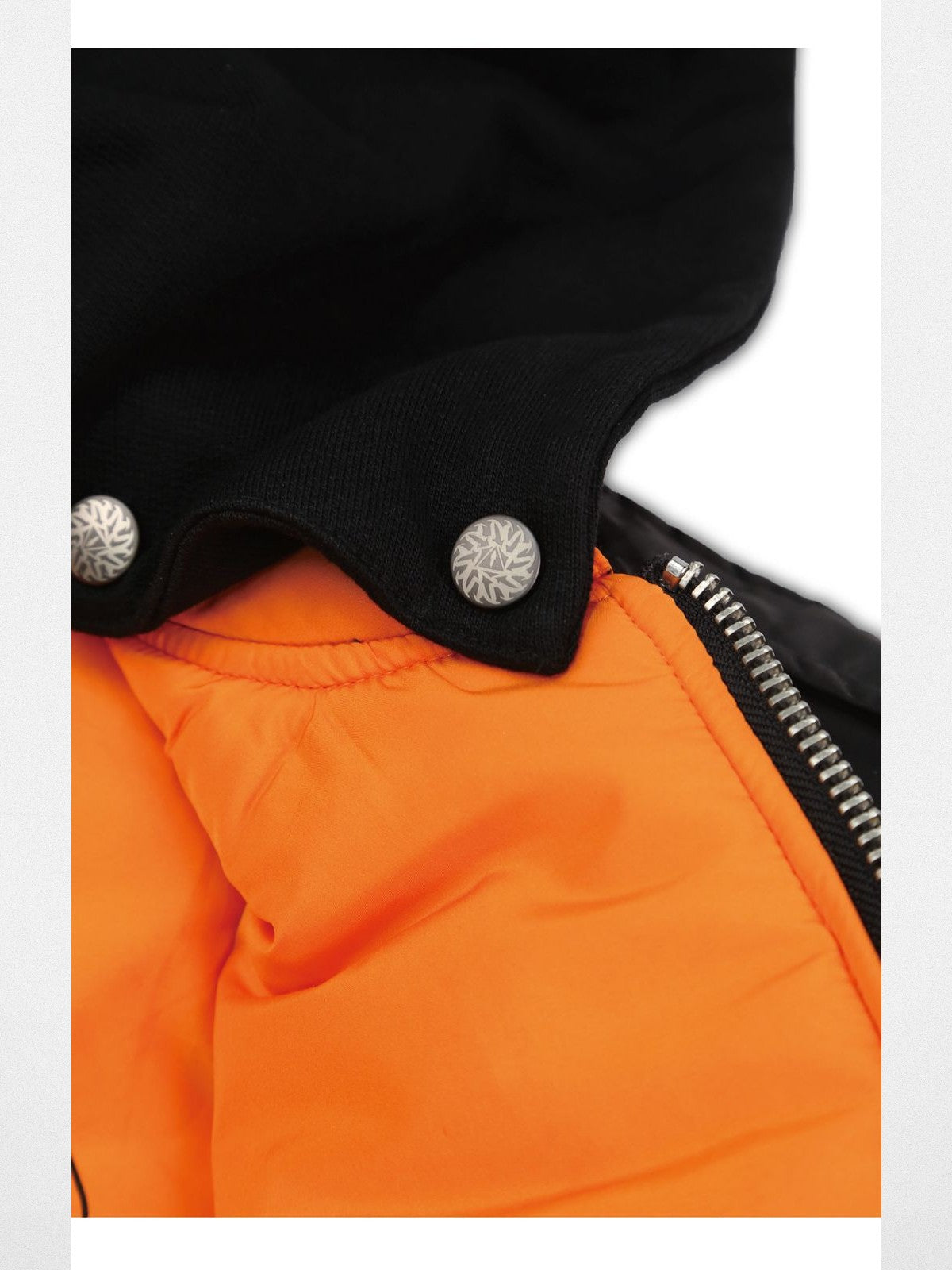 SOD Online Store Narcoleptic Hooded Bomber Jacket in Black - Detail