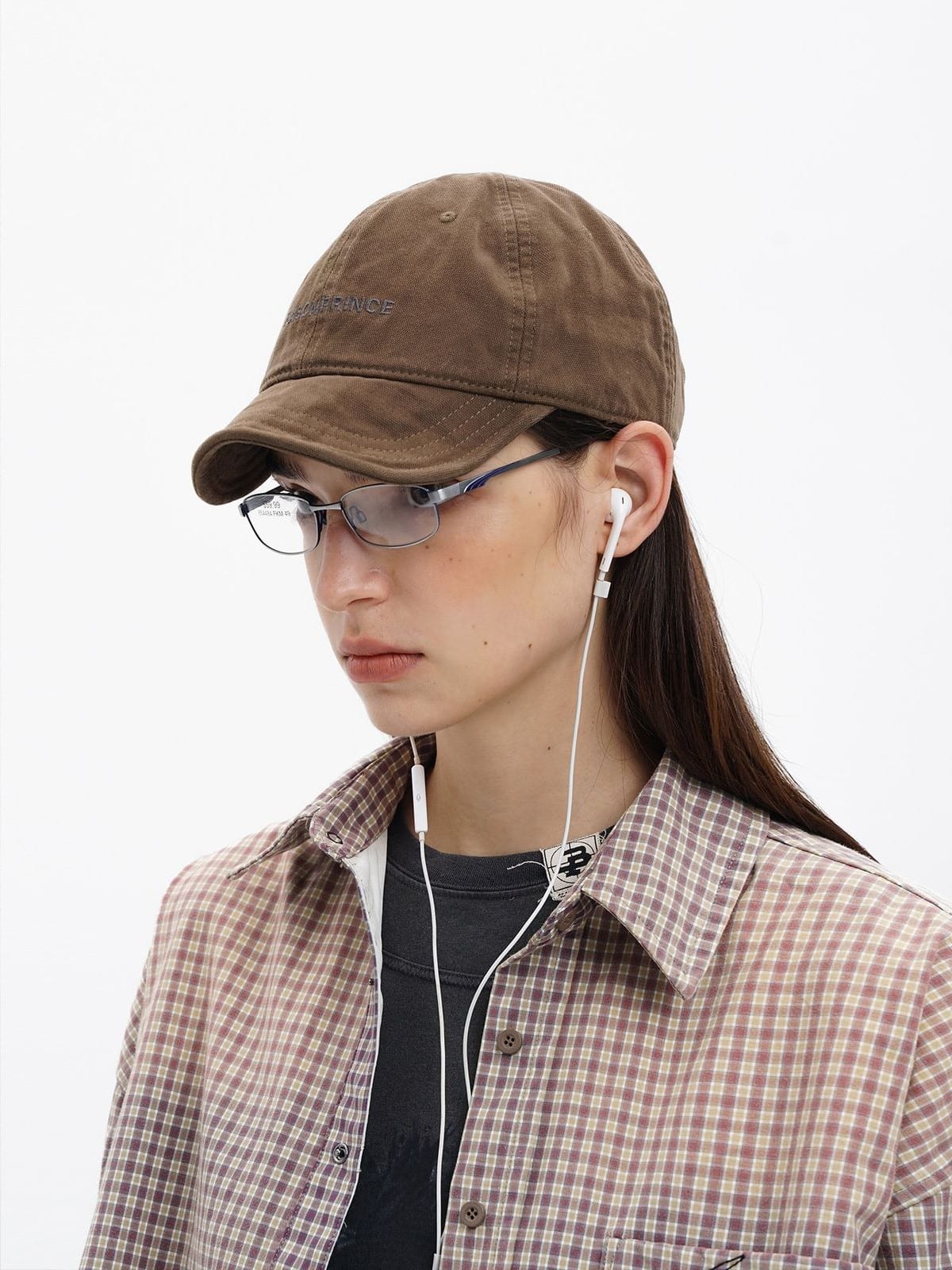 MasonPrince Twisted Flat Top Cotton Cap in Brown - On Model