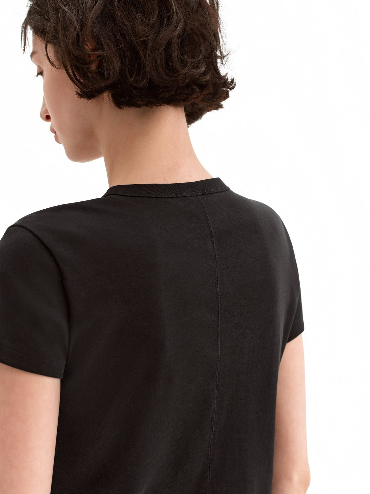 PUKI Classic 100 Cotton T Shirt in Black - On Model