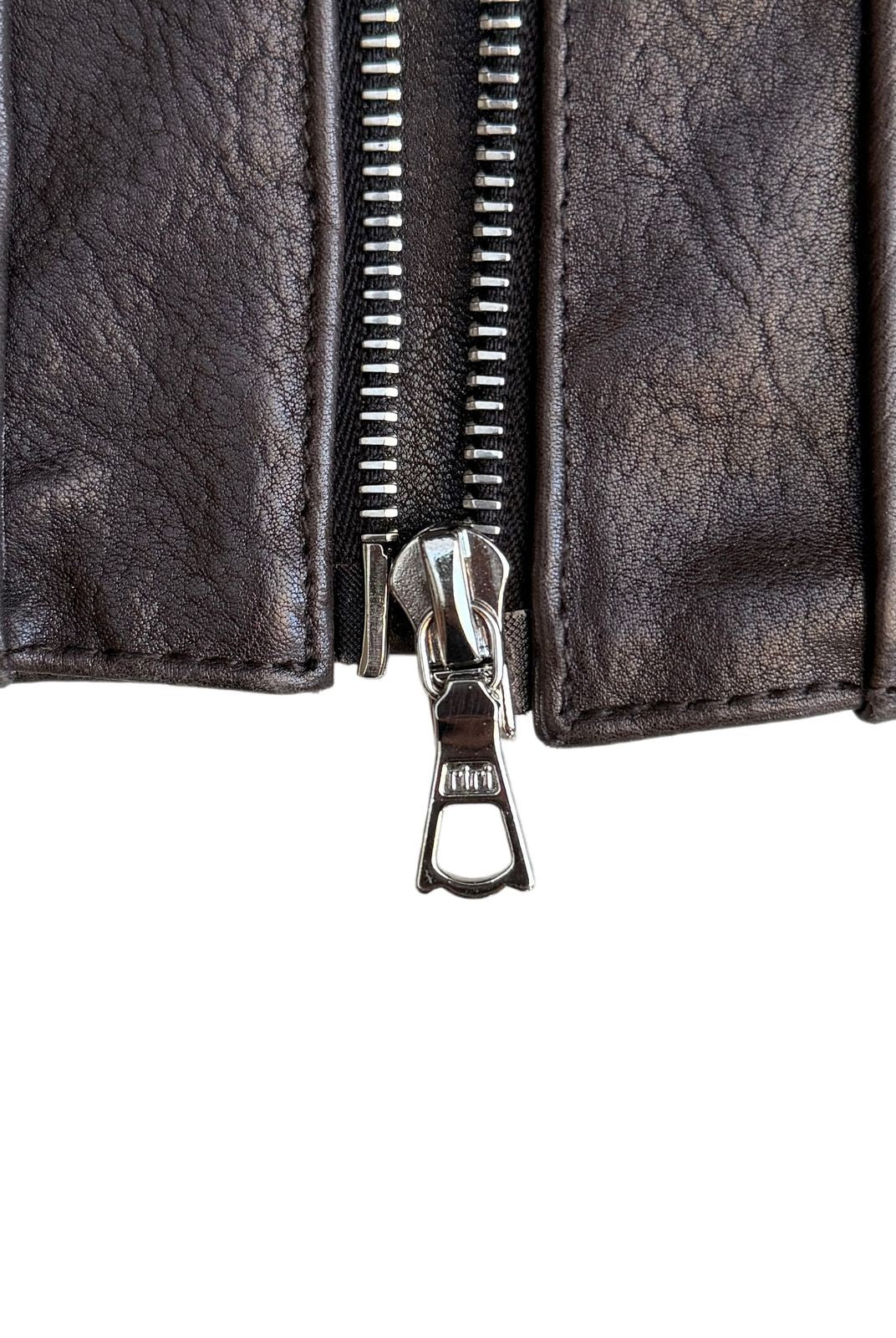 UNKNOWNWORLD Vegetable Tanned Horsehide Ranger Jacket in Brown - Detail