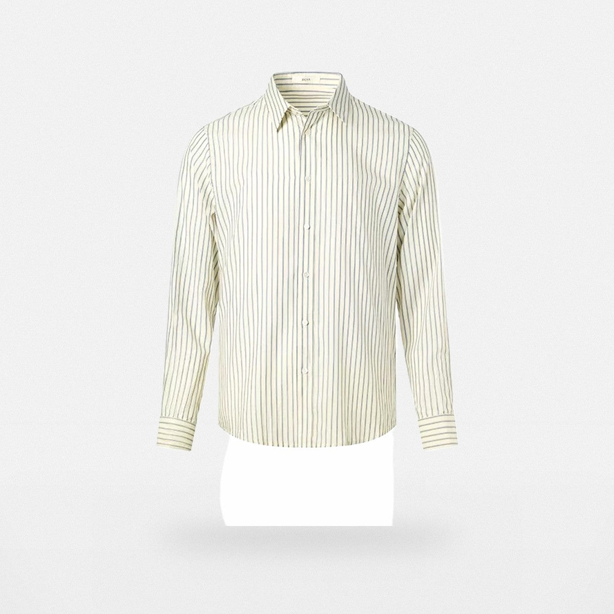 ROYA Striped Lyocell Silk Blend Shirt in White
