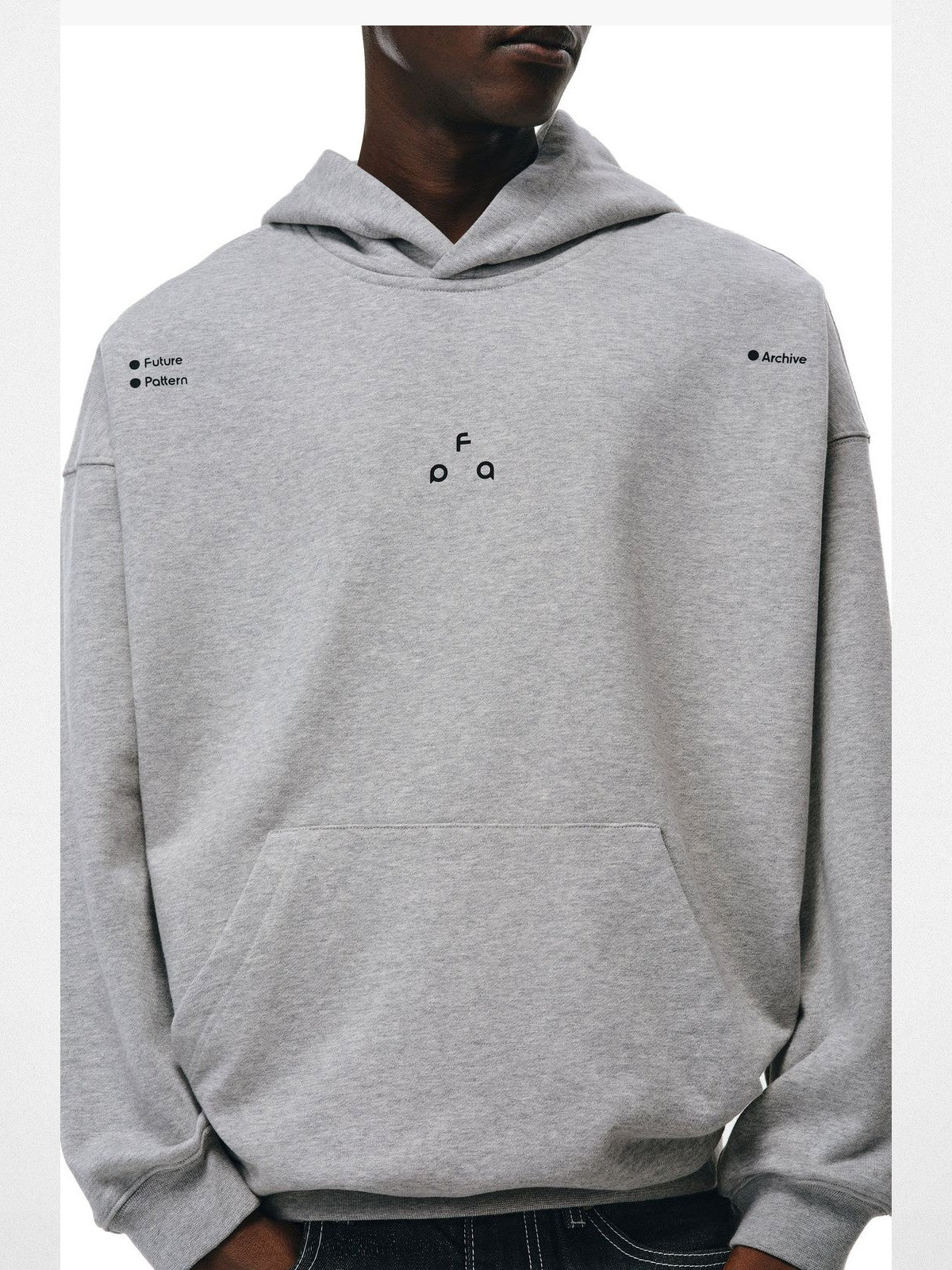 FPA Cotton Blend Logo Hoodie in Gray - On Model