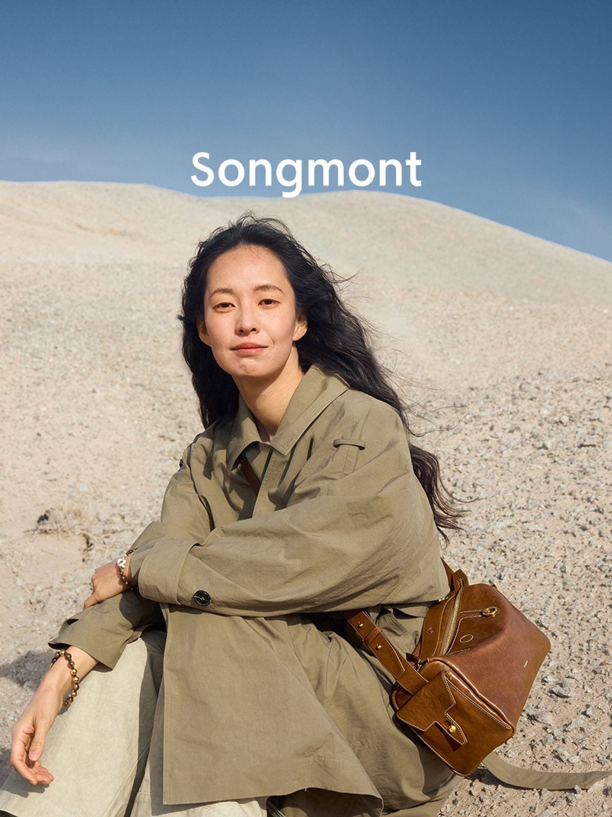 Songmont Soft Leather Pillow Camera Bag in Brown - Lifestyle