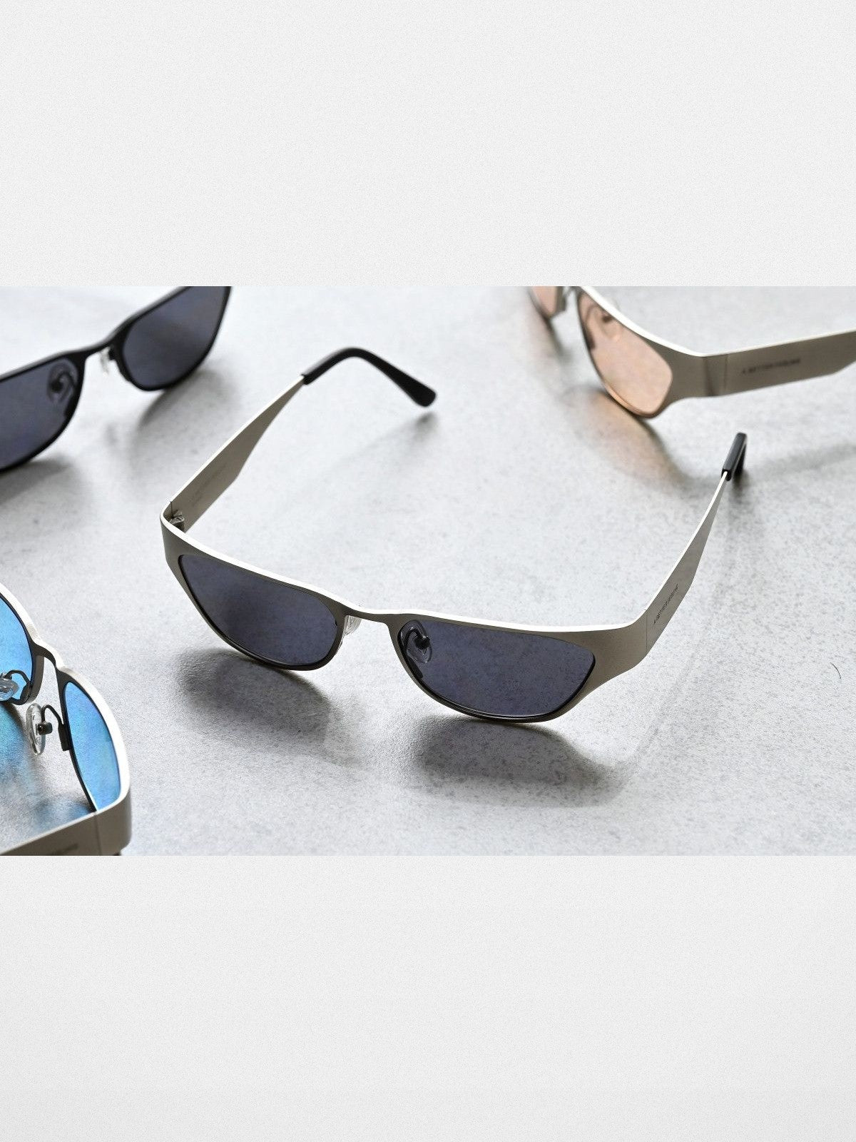 FUTURE UPDATE Stainless Steel Cyberpunk Sunglasses in Gray