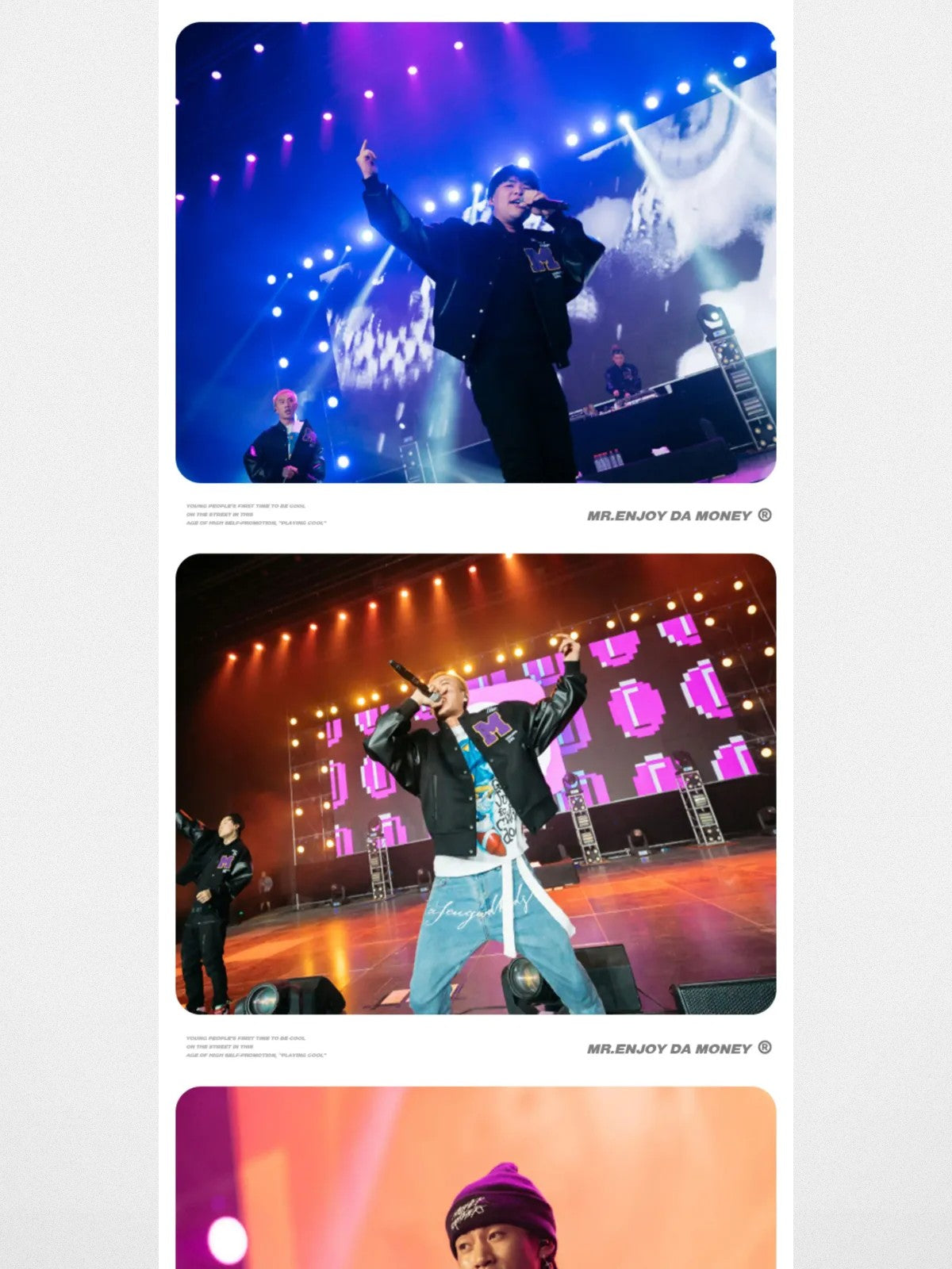 MEDM Wool Blend Varsity Jacket in Black - On Model