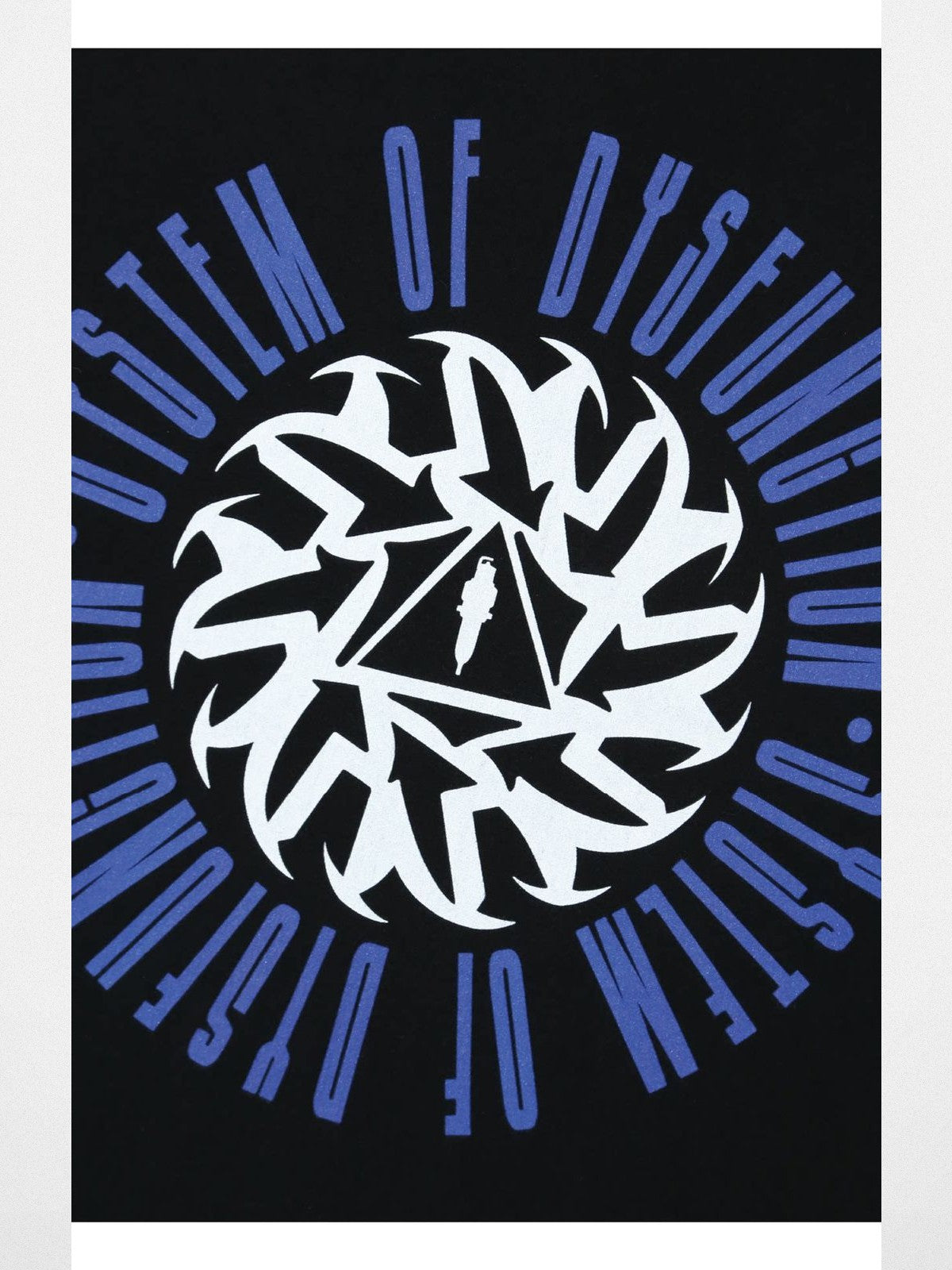 SOD Graphic Print Cotton Boxy T Shirt in Black - Detail