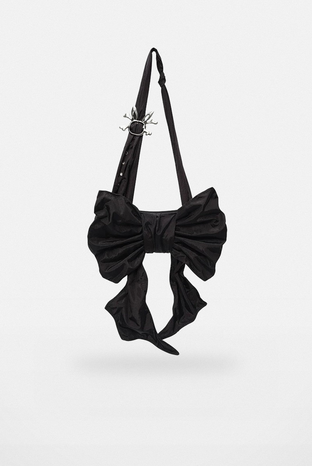 CFIERCE Nylon Bow Crossbody Bag in Black