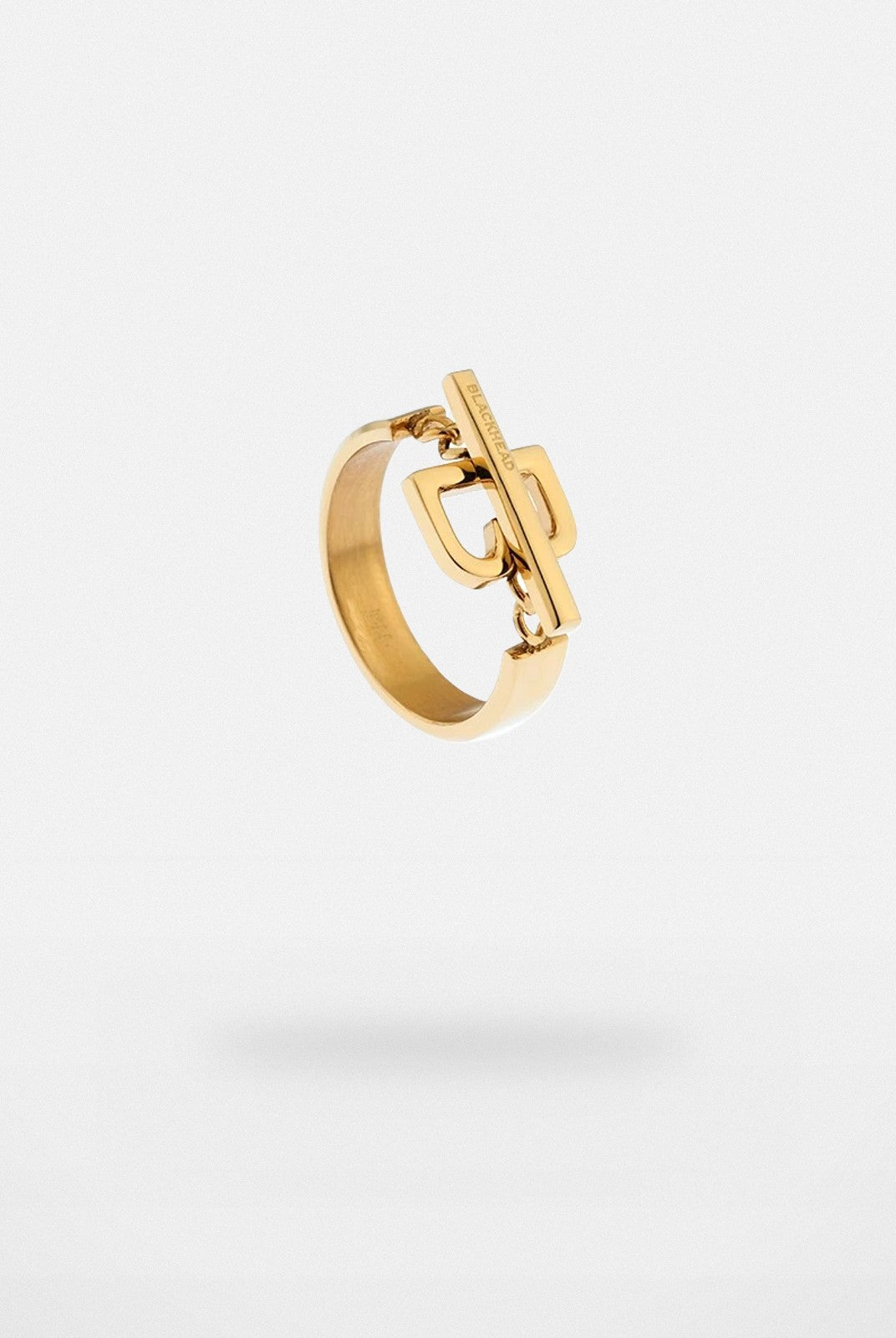 BLACKHEAD Structural Letter B Ring in Yellow