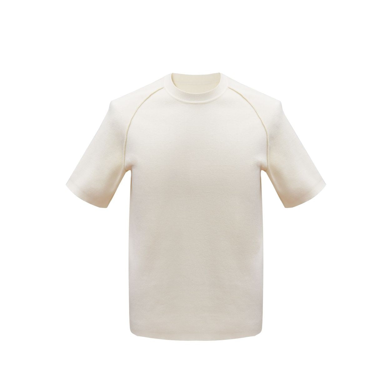 Roolrren Homme Merino Wool Raglan T Shirt in White