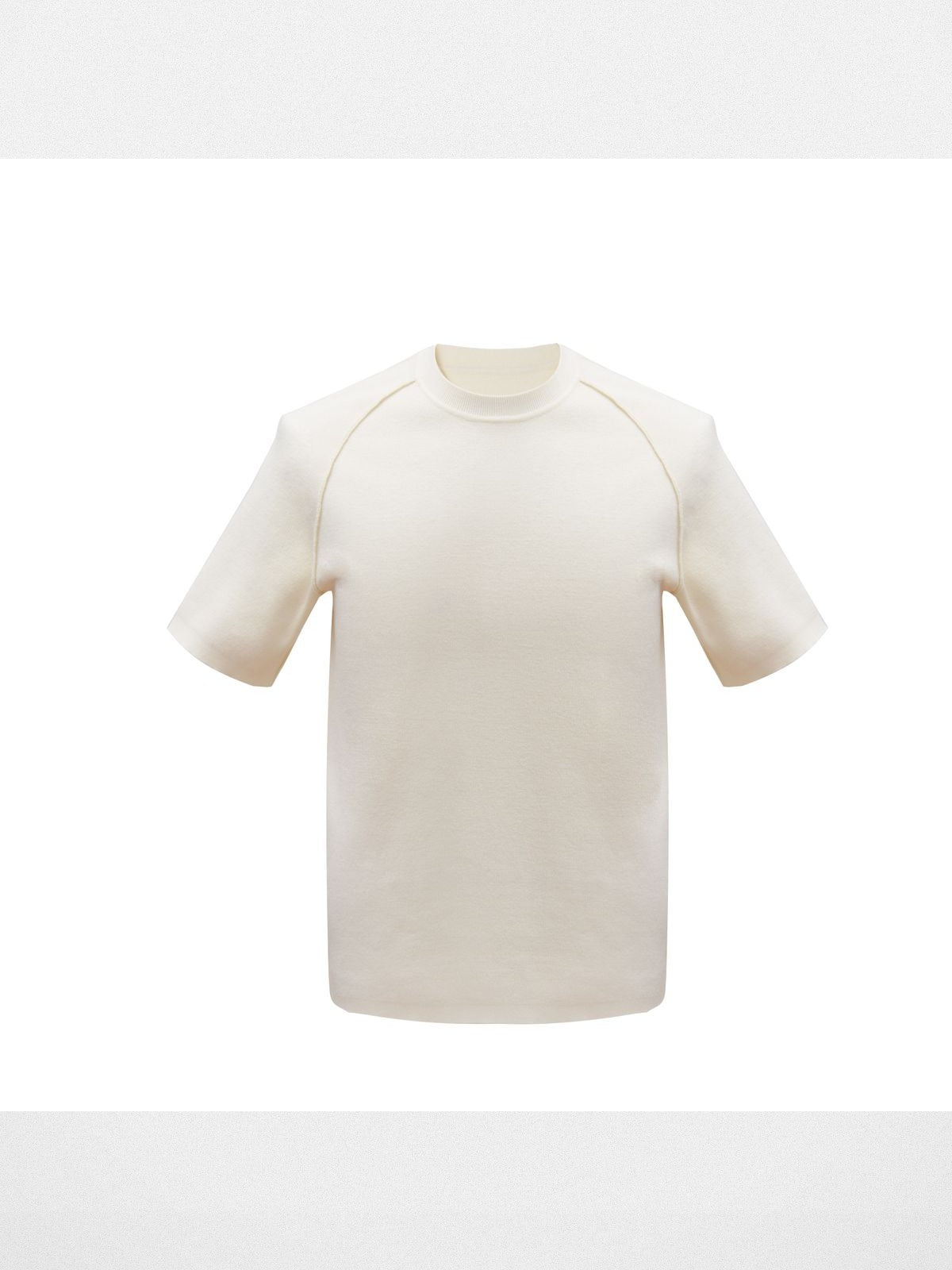 Roolrren Homme Merino Wool Raglan T Shirt in White