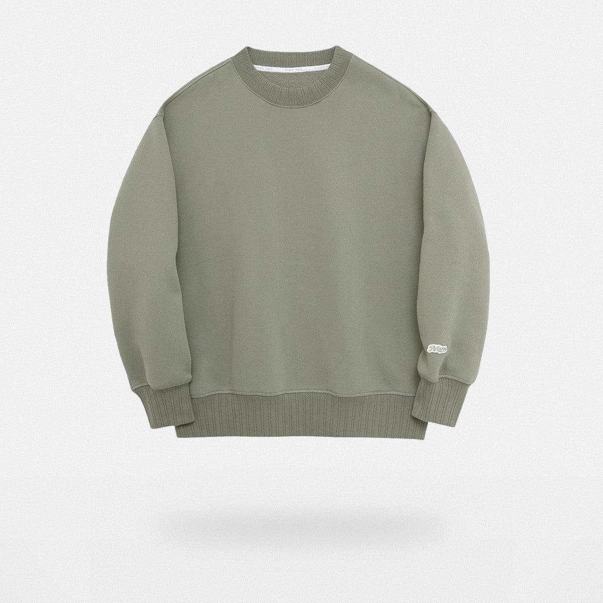 NANS Heavyweight Brushed Fleece Crewneck in Olive