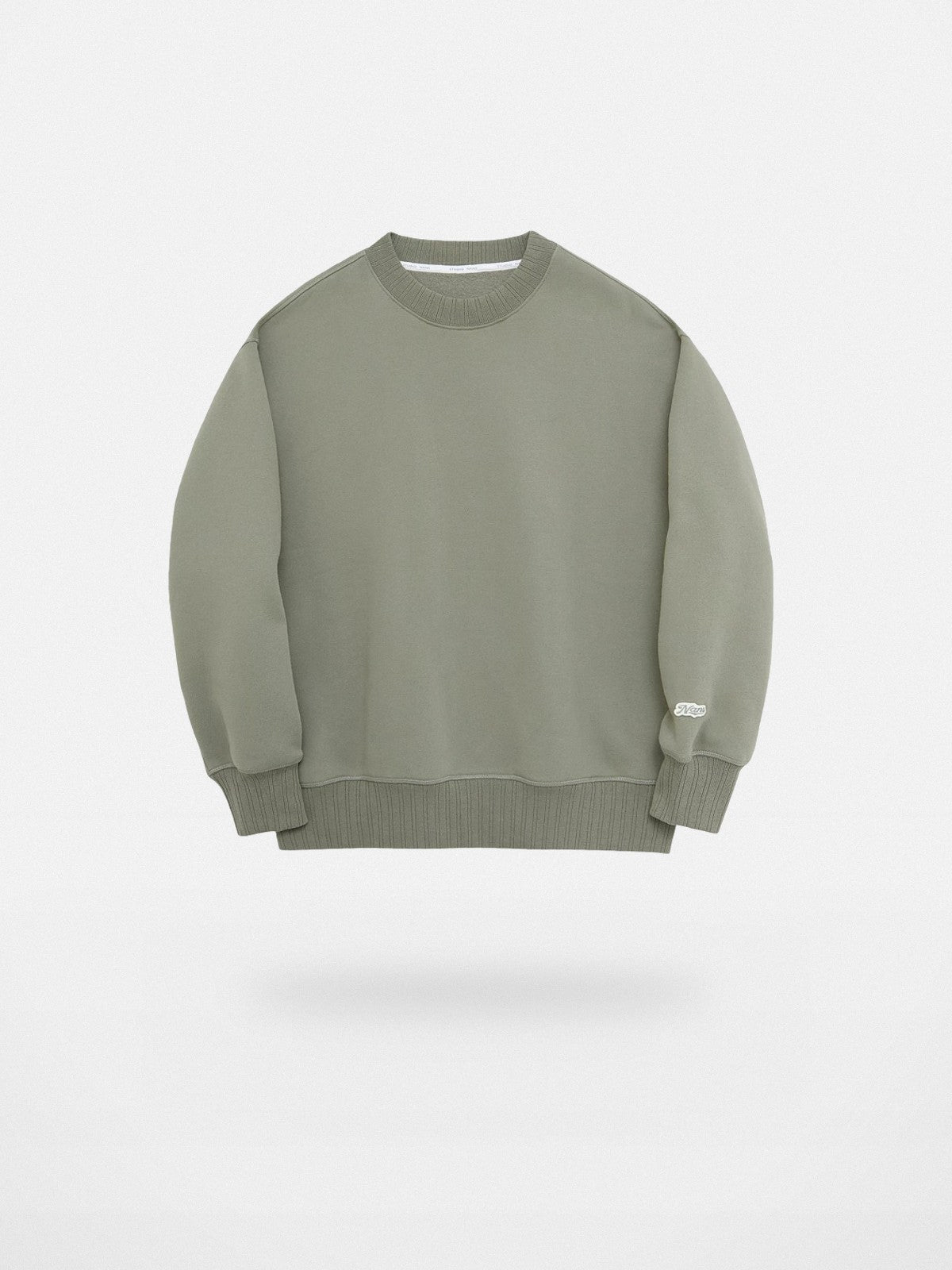 NANS Heavyweight Brushed Fleece Crewneck in Olive