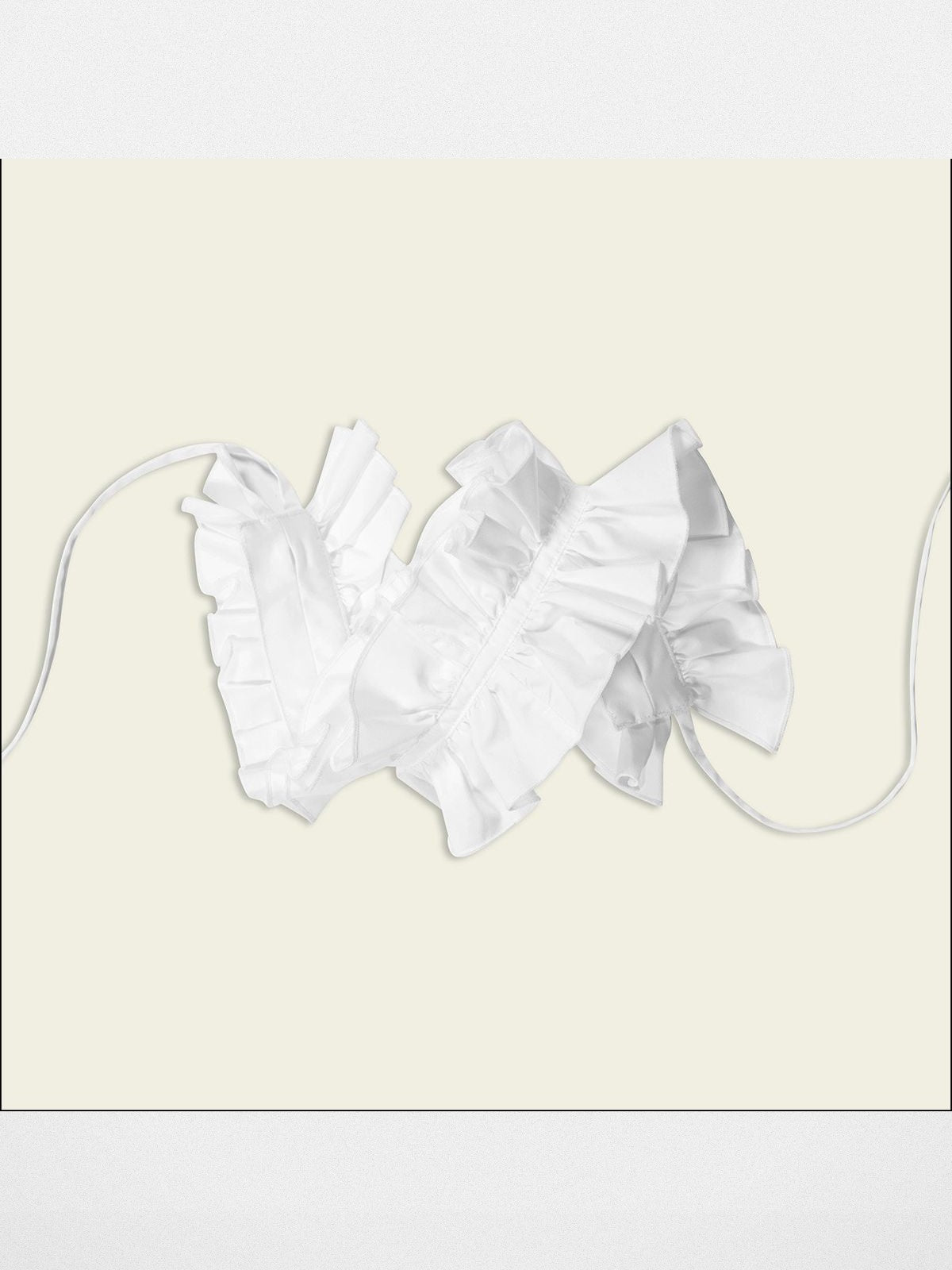 Fax Copy Express Detachable Ruff Collar Shirt in White