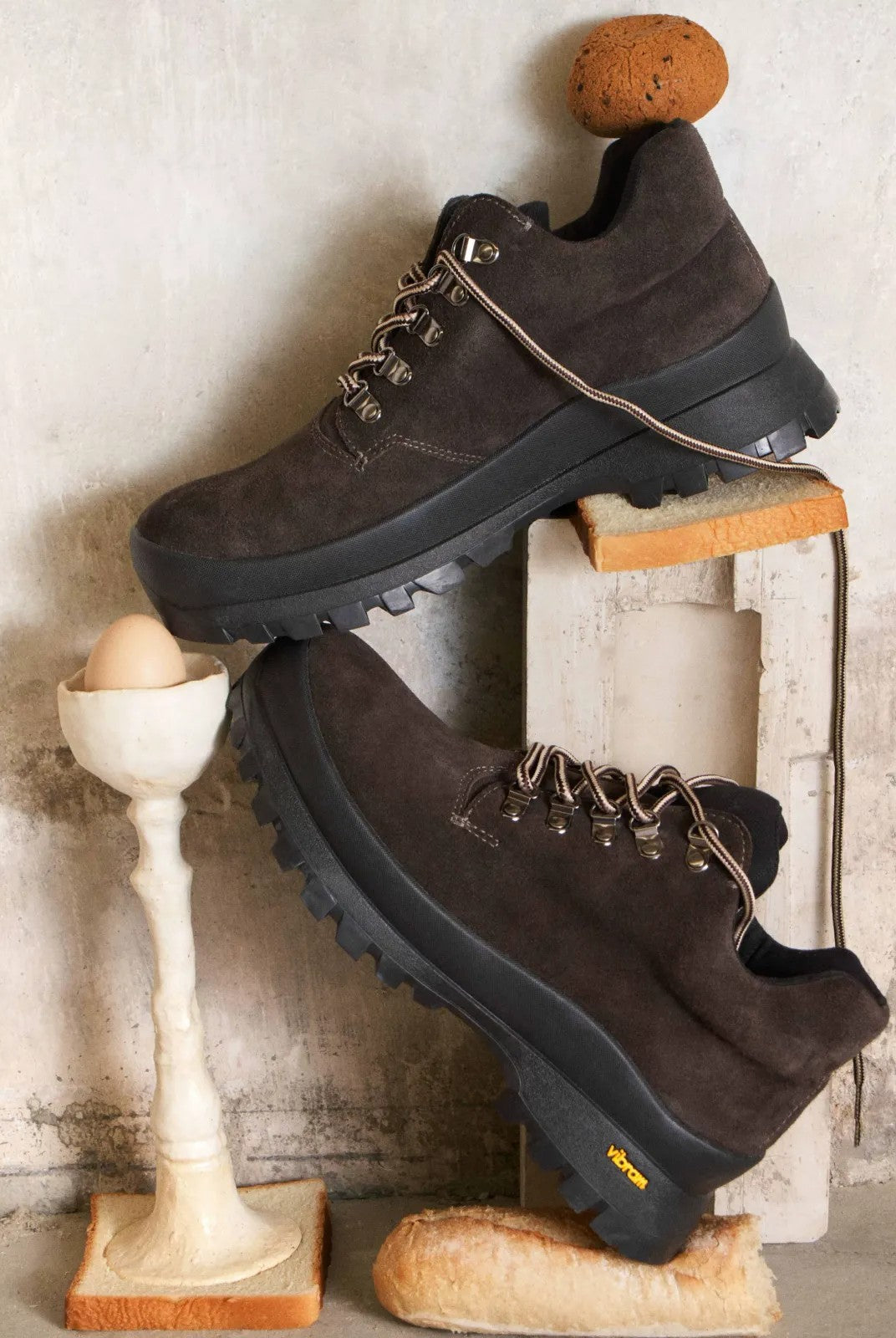 Retro 21 Calf Suede Vibram Hiking Boots in Brown - Lifestyle