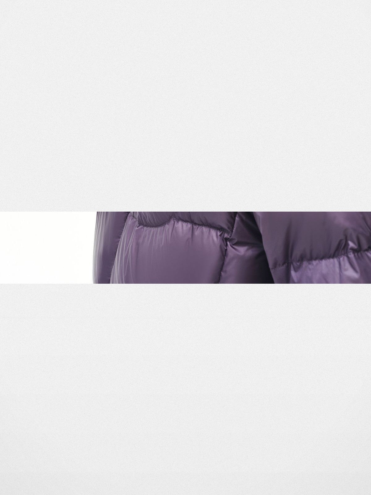 FPA Semi Sheer 800FP Hooded Puffer in Purple - Detail