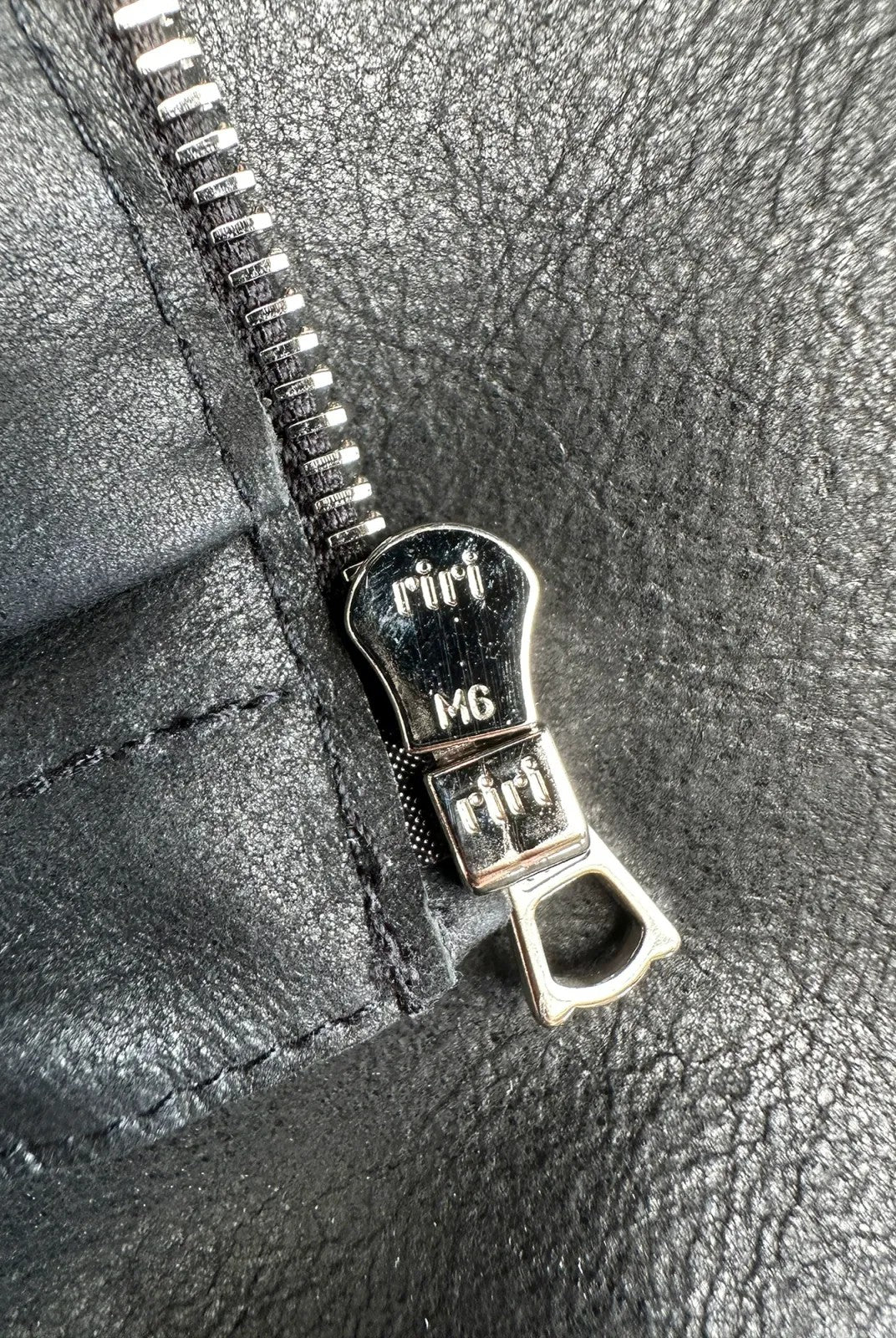 UNKNOWNWORLD Matte Distressed Cowhide Hooded Bomber in Black - Detail